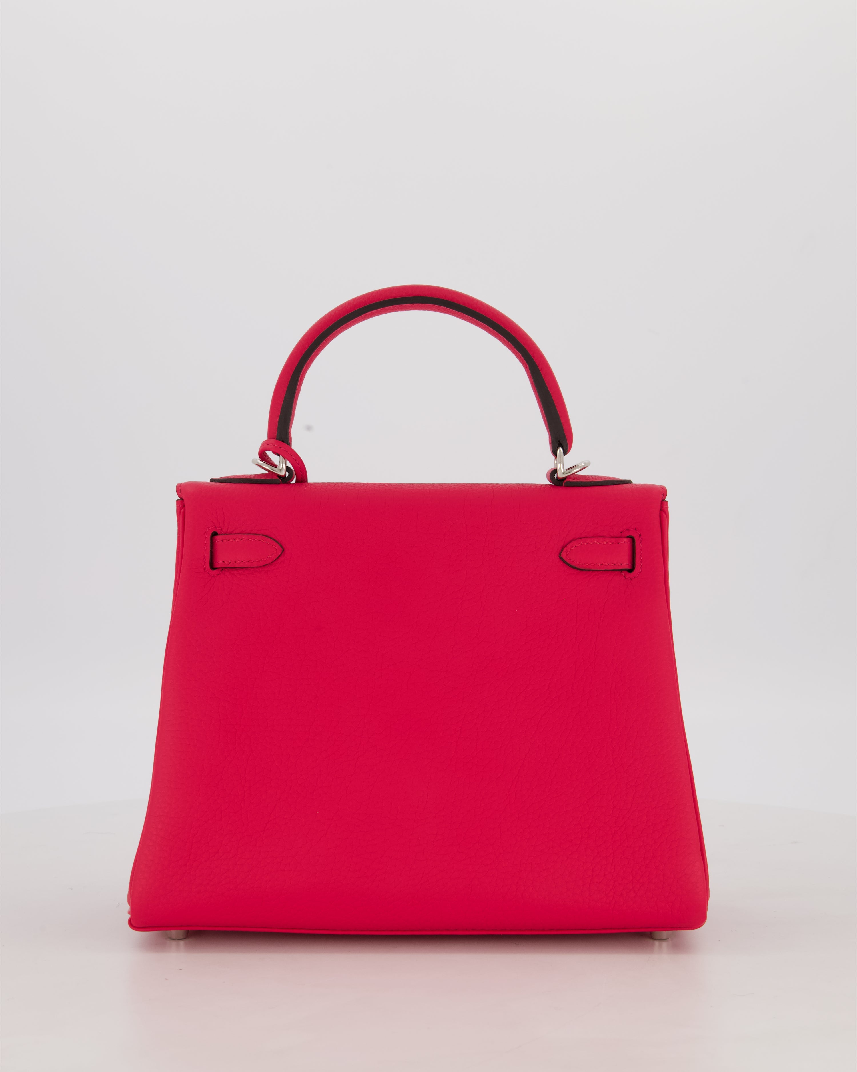 *RARE* Hermès Kelly Retourne Bag in Rose Mexico Togo Leather with Palladium Hardware