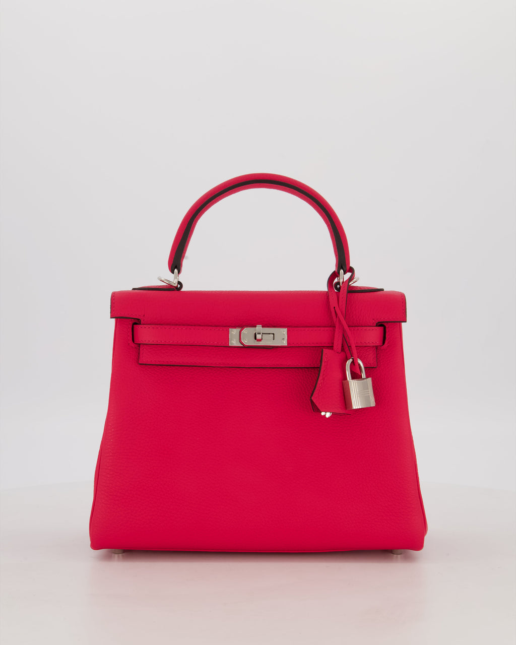*RARE* Hermès Kelly Retourne Bag in Rose Mexico Togo Leather with Palladium Hardware