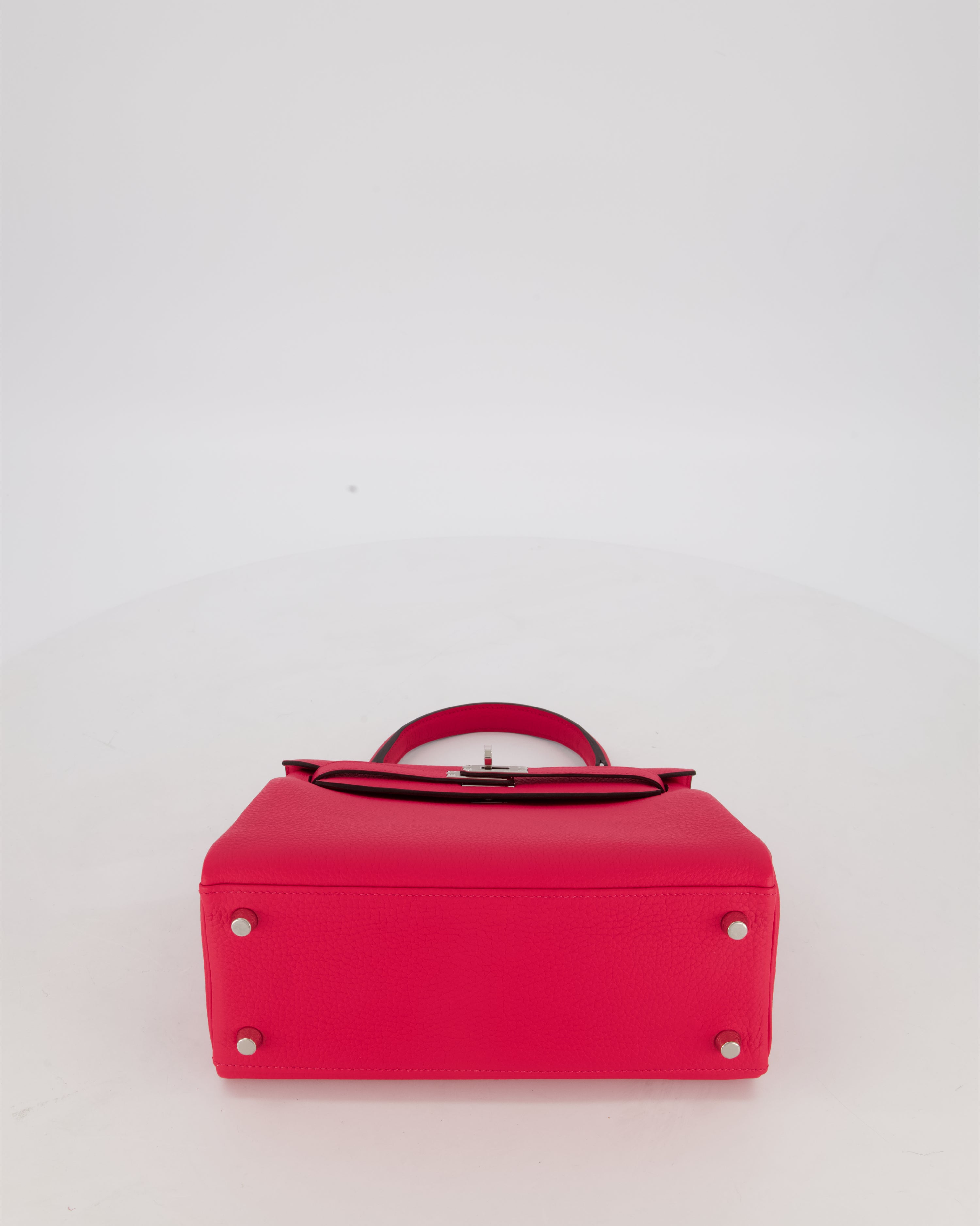 *RARE* Hermès Kelly Retourne Bag in Rose Mexico Togo Leather with Palladium Hardware