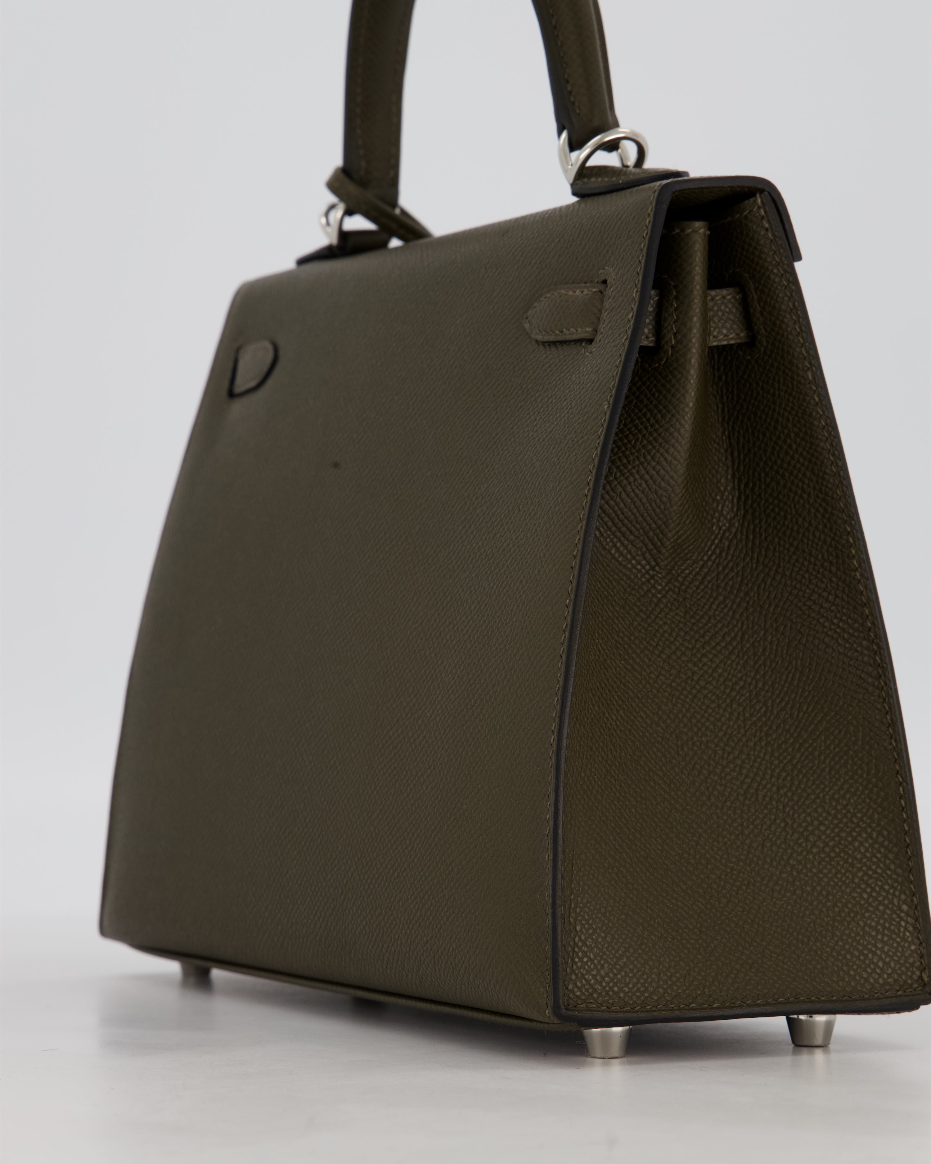 *NEW COLOUR* Hermès Kelly 25 Sellier Bag in Vert Loden Epsom Leather with Palladium Hardware