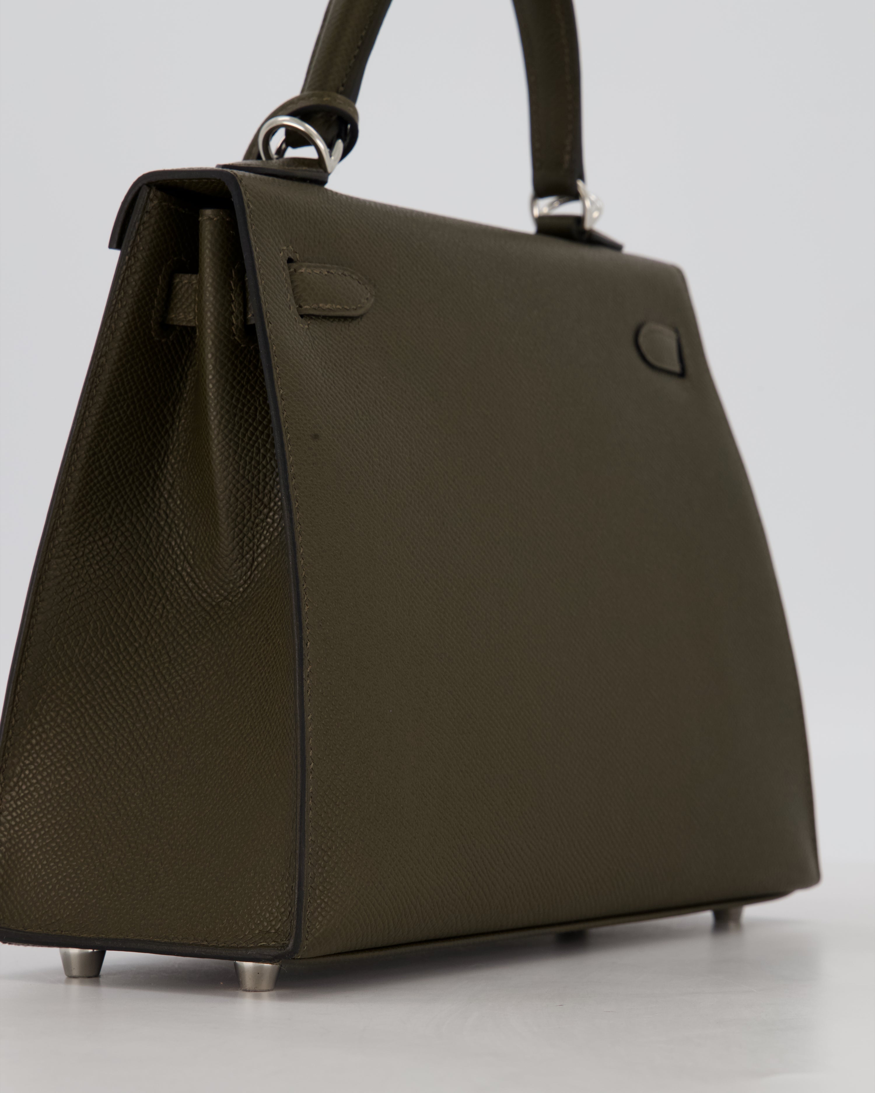 *NEW COLOUR* Hermès Kelly 25 Sellier Bag in Vert Loden Epsom Leather with Palladium Hardware