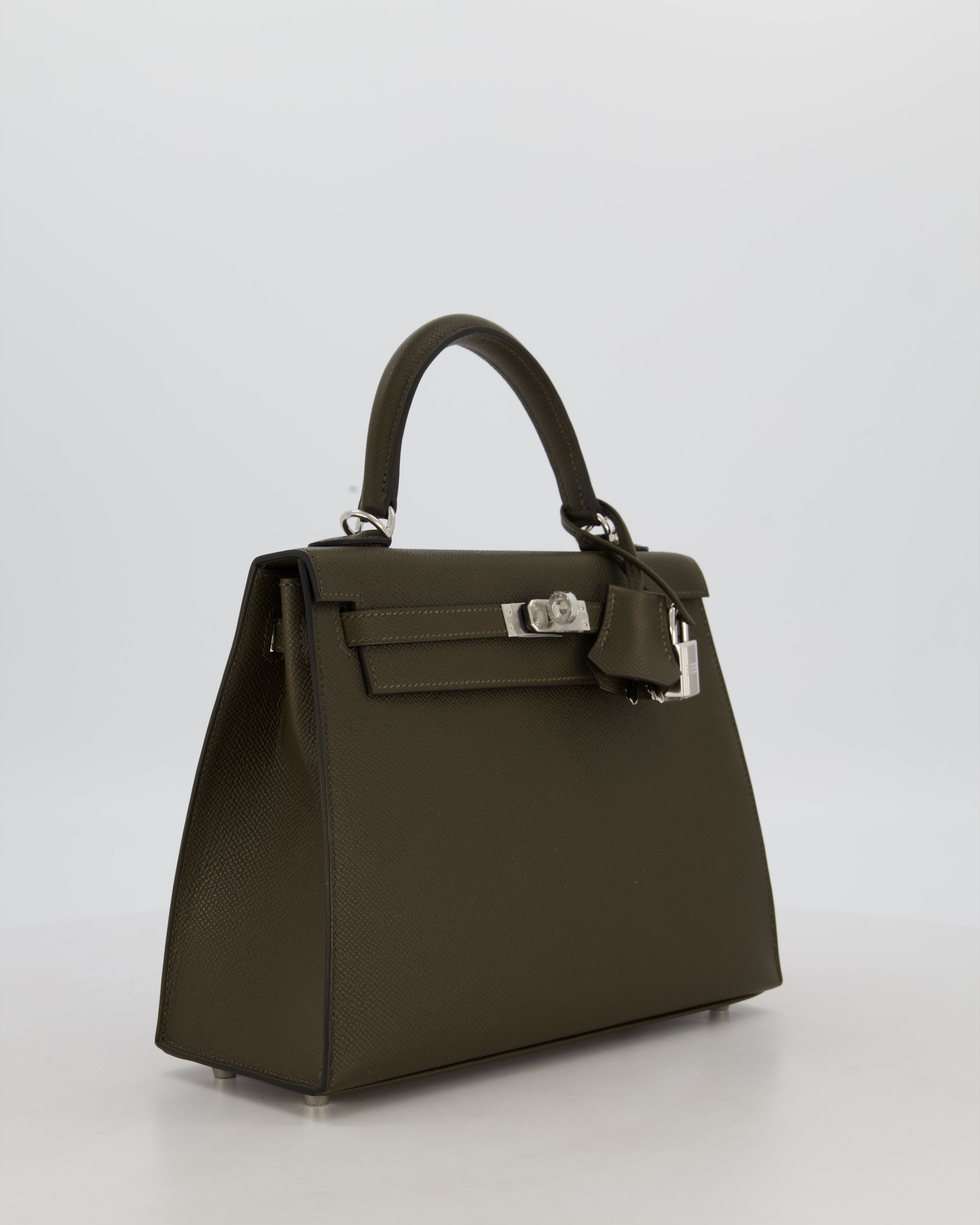 *NEW COLOUR* Hermès Kelly 25 Sellier Bag in Vert Loden Epsom Leather with Palladium Hardware