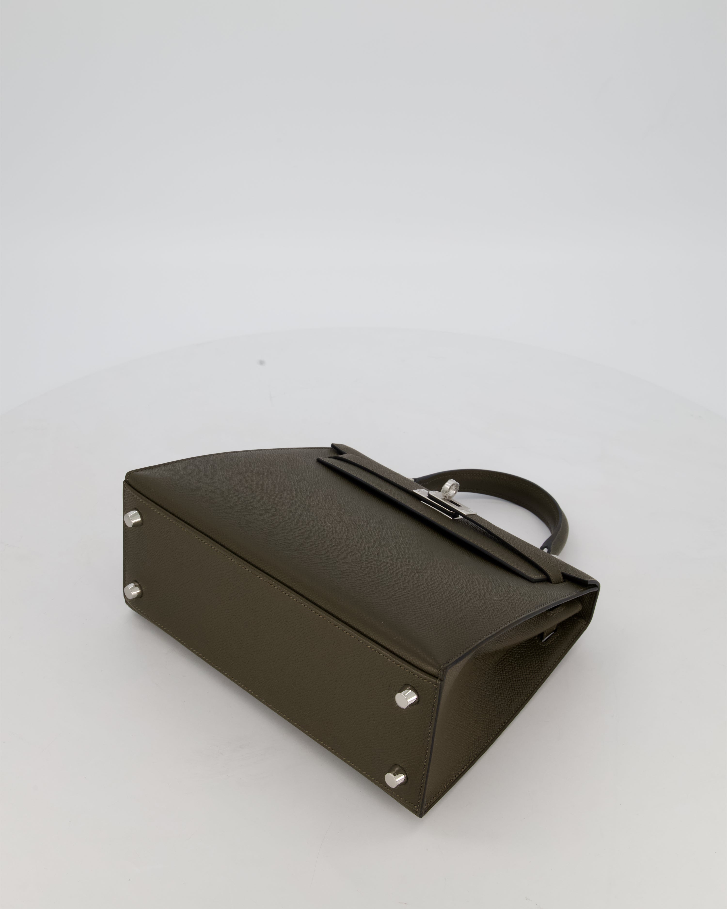 *NEW COLOUR* Hermès Kelly 25 Sellier Bag in Vert Loden Epsom Leather with Palladium Hardware