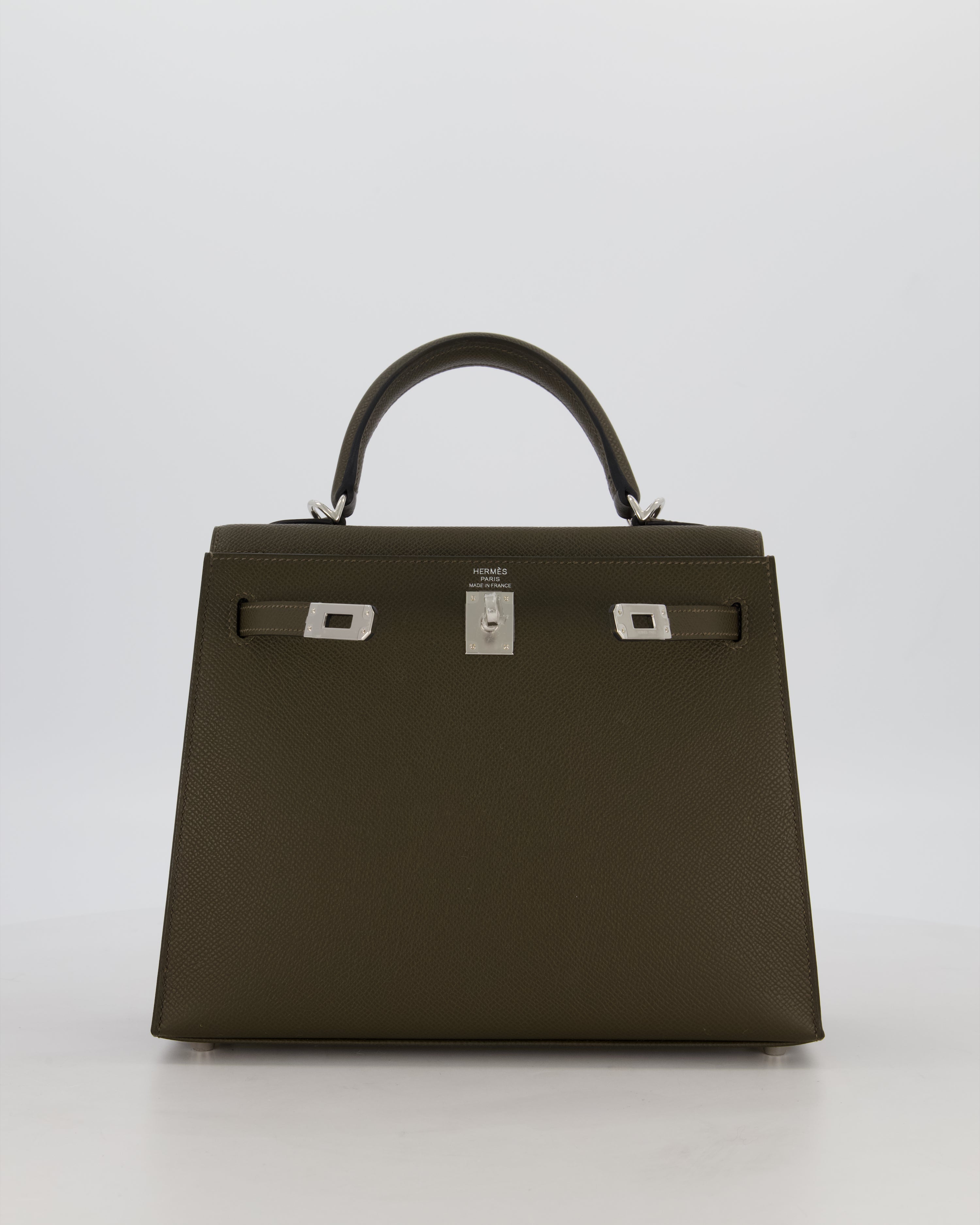 *NEW COLOUR* Hermès Kelly 25 Sellier Bag in Vert Loden Epsom Leather with Palladium Hardware