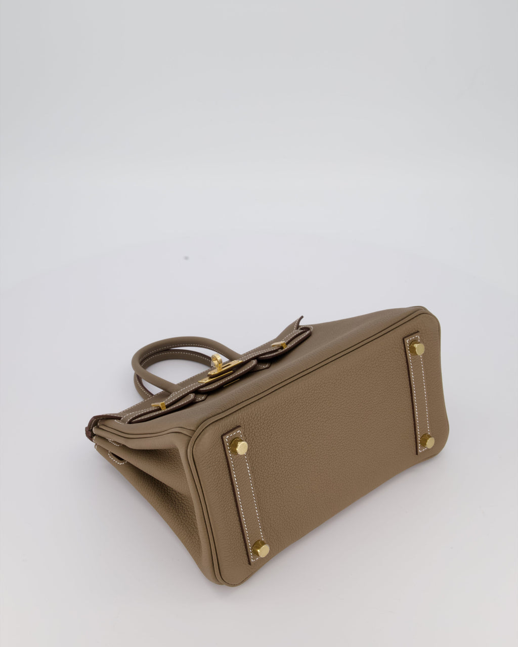 Hermès Birkin 25 Retourne Bag in Etoupe Togo Leather with Gold Hardware