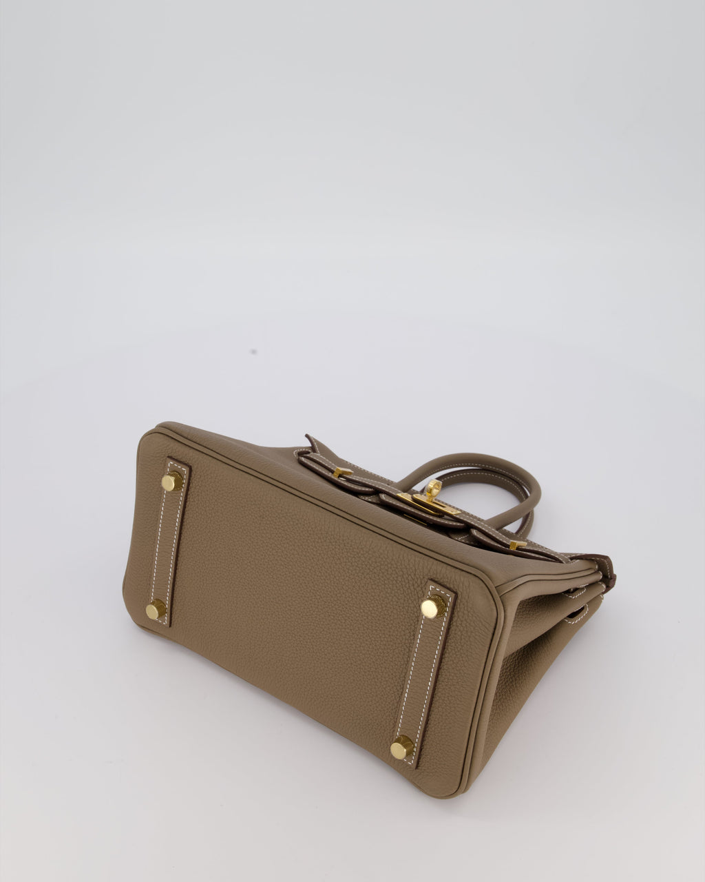 Hermès Birkin 25 Retourne Bag in Etoupe Togo Leather with Gold Hardware