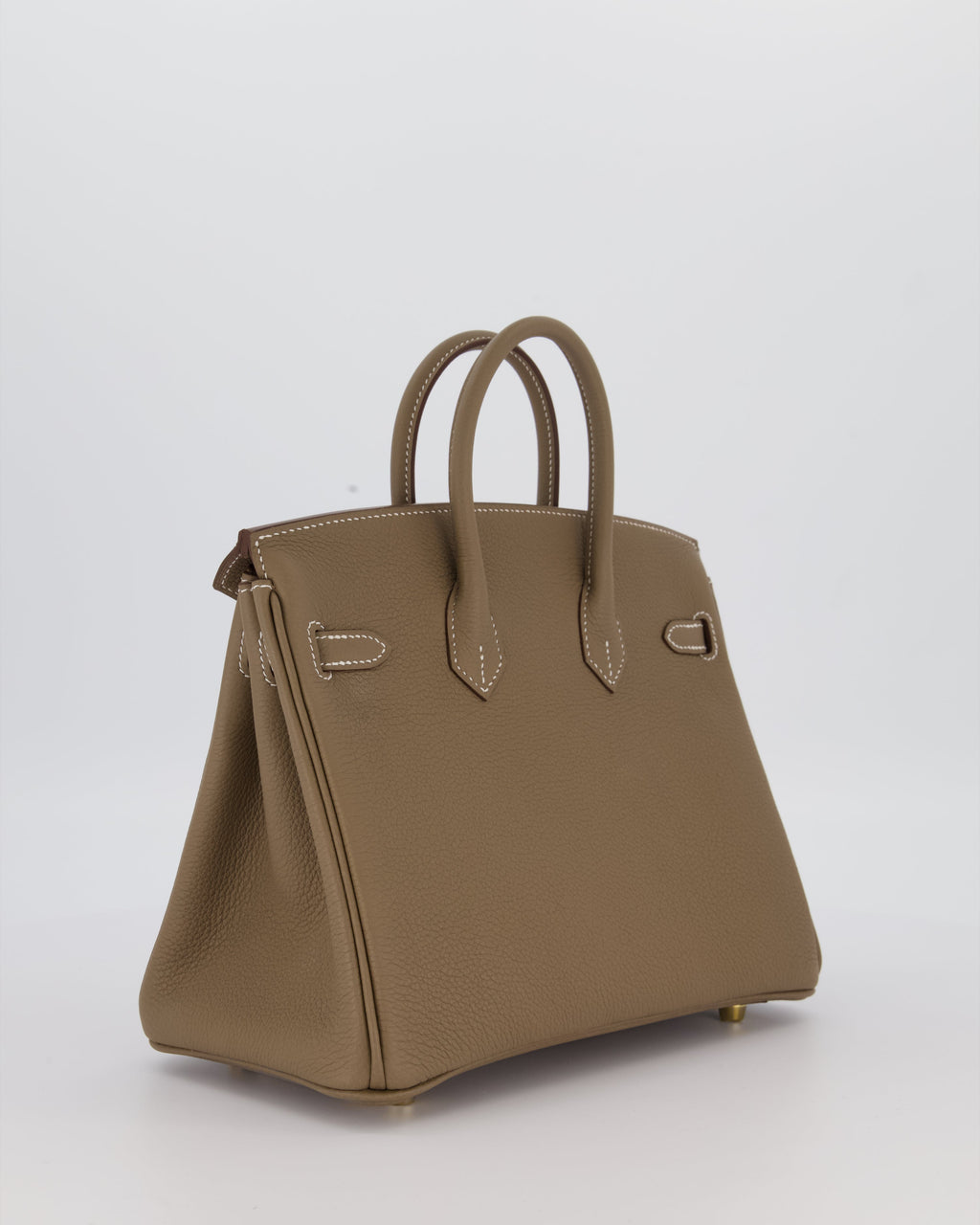Hermès Birkin 25 Retourne Bag in Etoupe Togo Leather with Gold Hardware