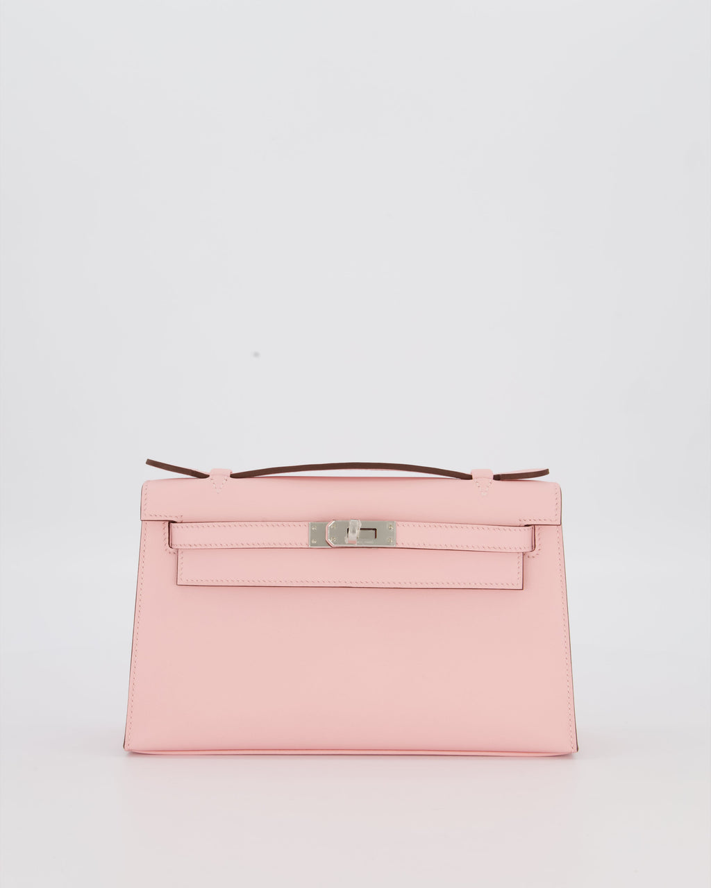 *HOT COLOUR* Hermès Mini Kelly Pochette Bag in Rose Sakura Swift Leather with Palladium Hardware