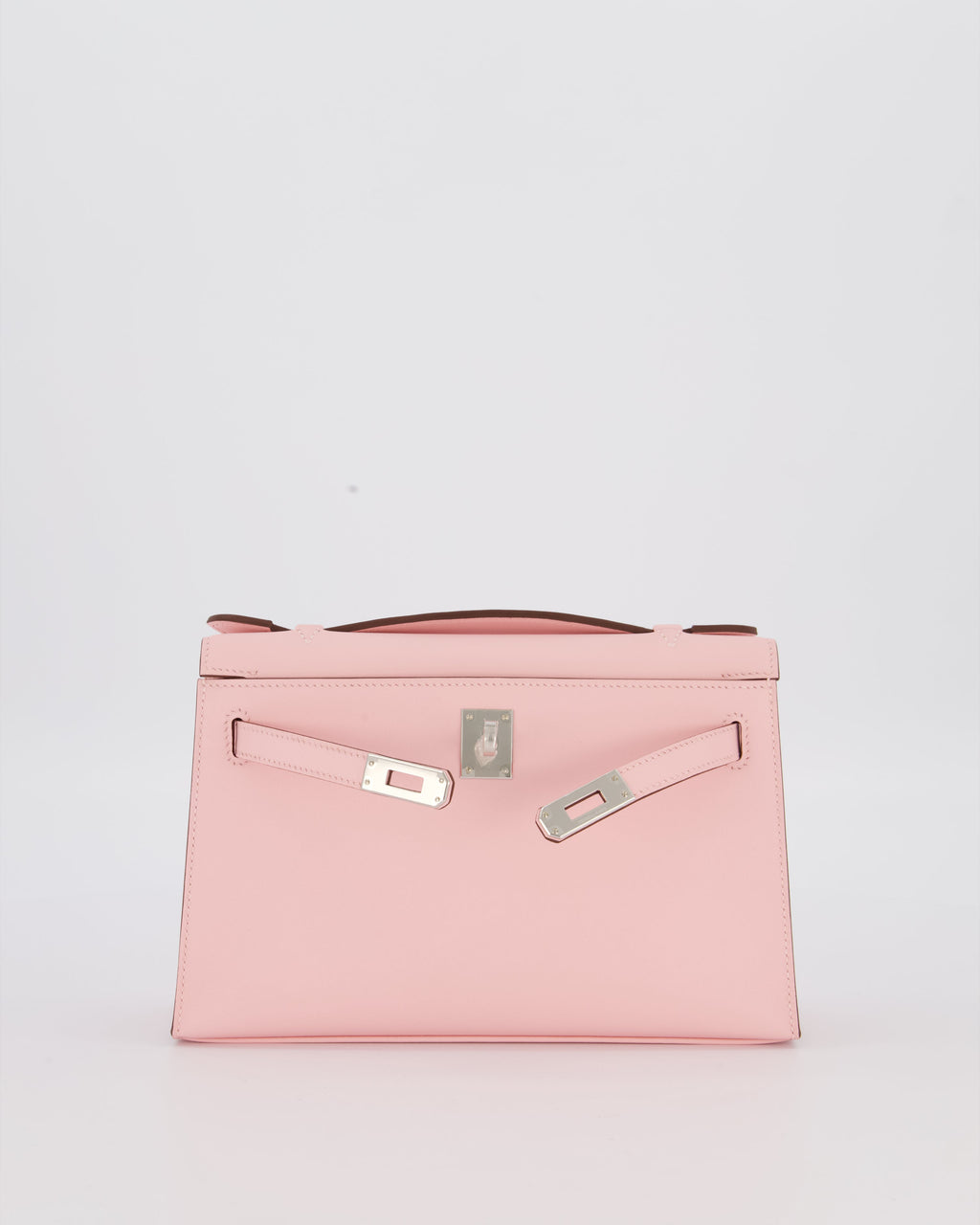 *HOT COLOUR* Hermès Mini Kelly Pochette Bag in Rose Sakura Swift Leather with Palladium Hardware