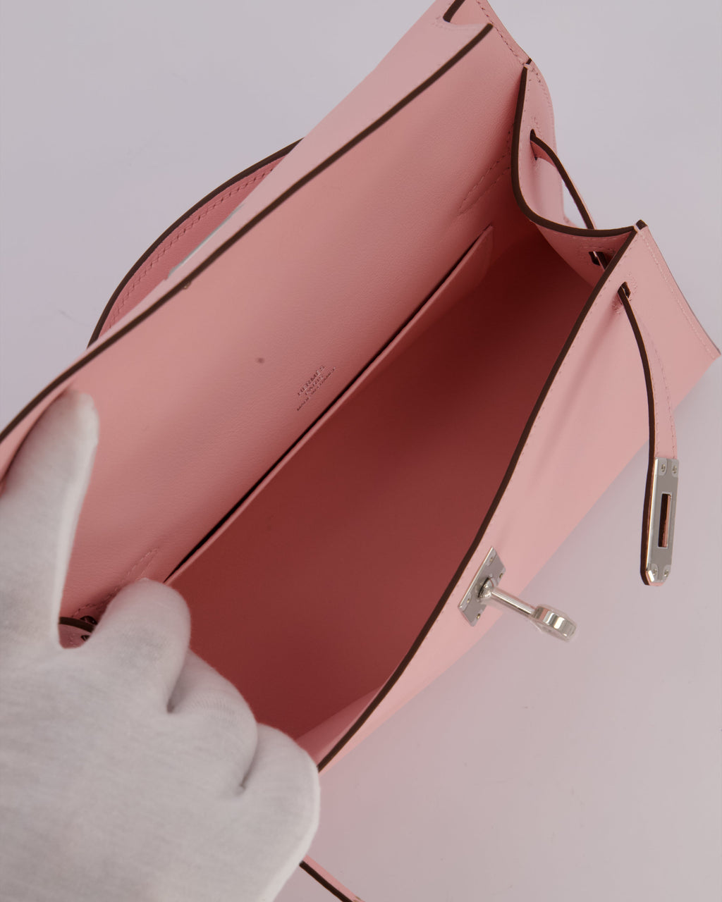 *HOT COLOUR* Hermès Mini Kelly Pochette Bag in Rose Sakura Swift Leather with Palladium Hardware