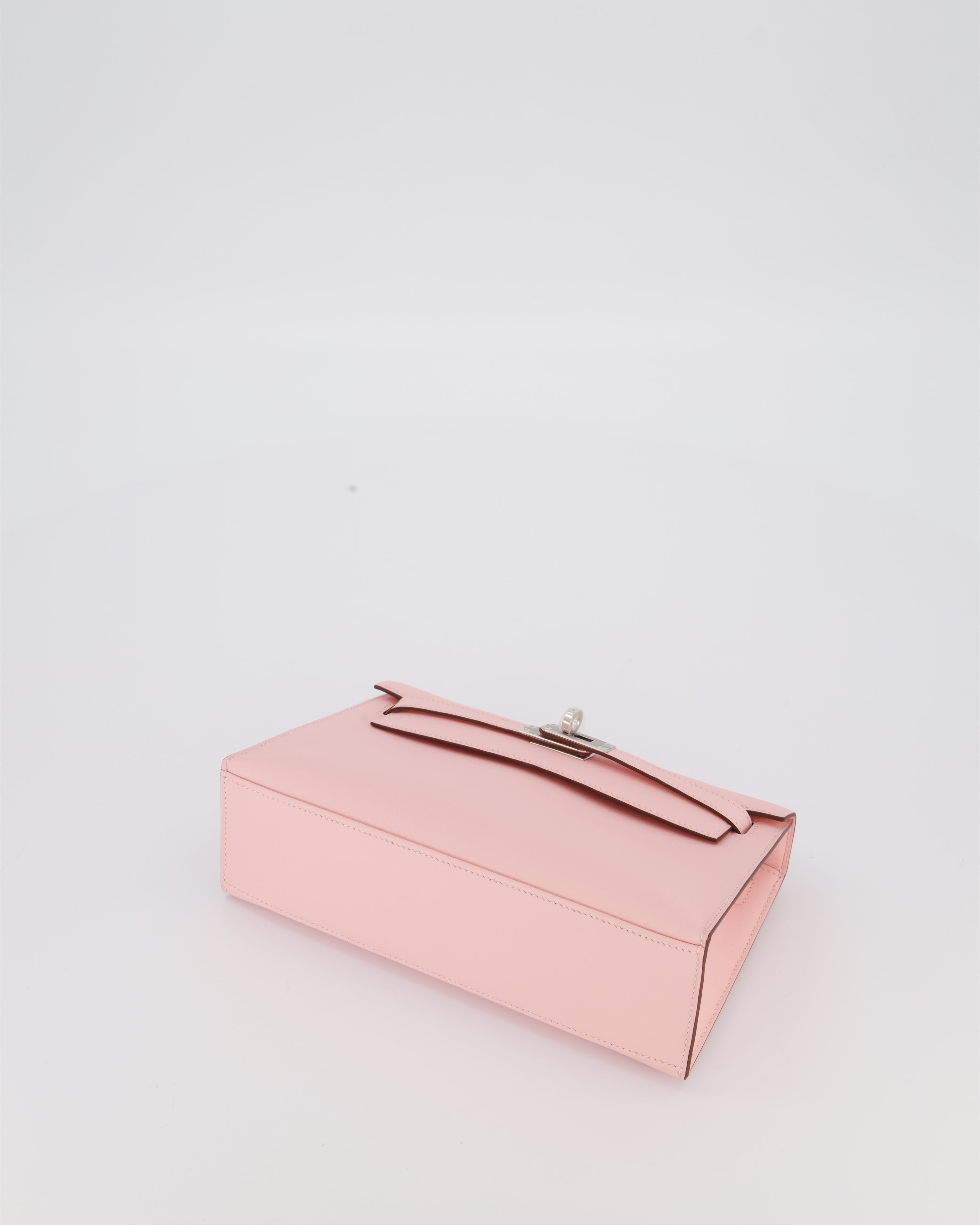*HOT COLOUR* Hermès Mini Kelly Pochette Bag in Rose Sakura Swift Leather with Palladium Hardware