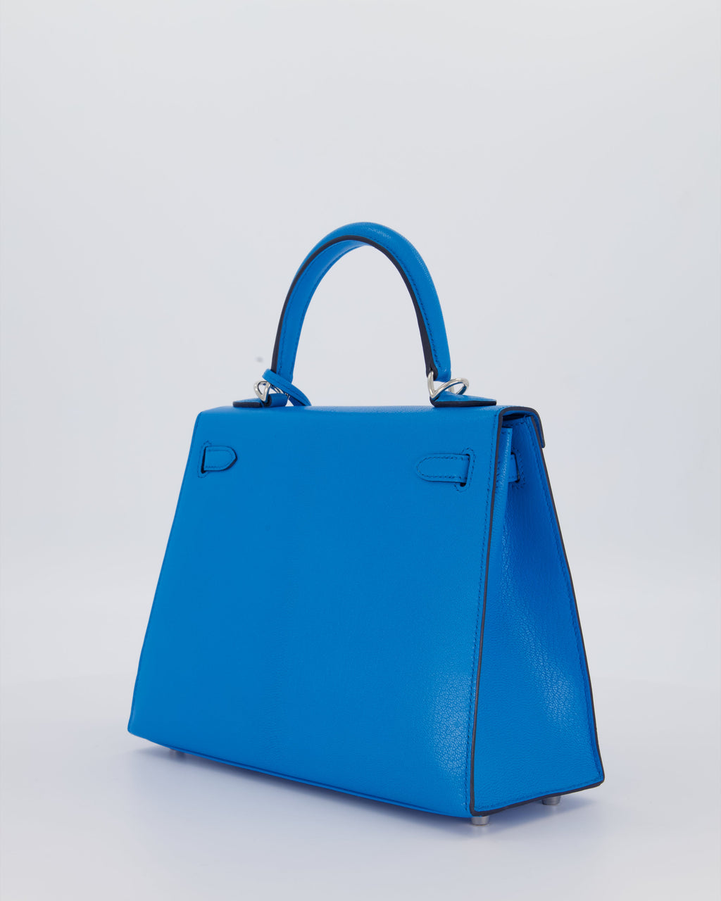 Hermès Kelly 25 Sellier Bag in Blue Frida Chévre Chamkila Leather with Palladium Hardware