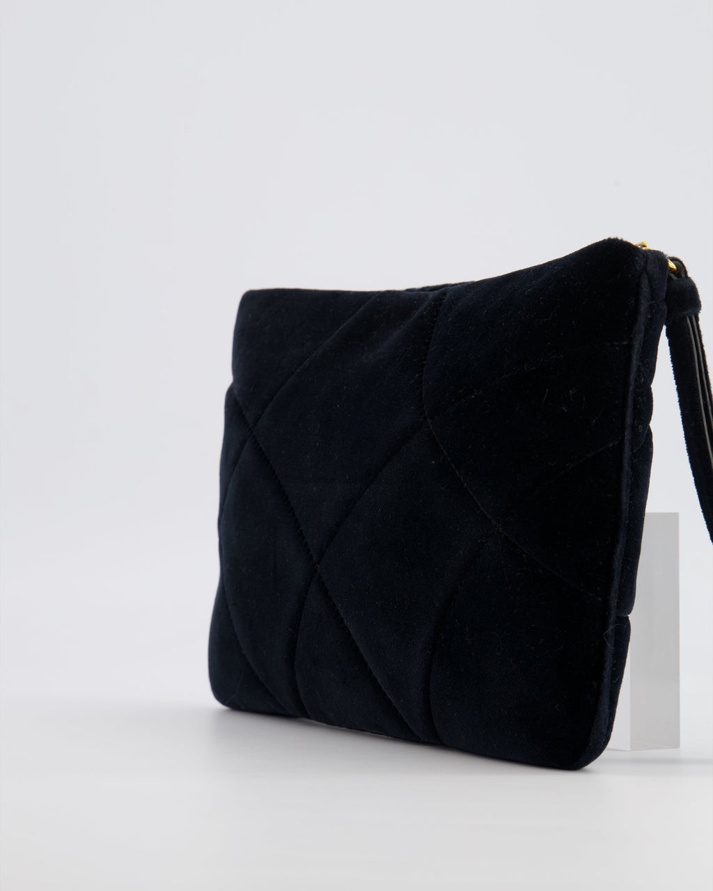 Dolce & Gabbana Black Velours Devotion Clutch Bag with Gold Heart Detail RRP £995