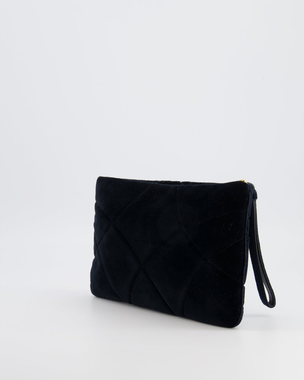 Dolce & Gabbana Black Velours Devotion Clutch Bag with Gold Heart Detail RRP £995