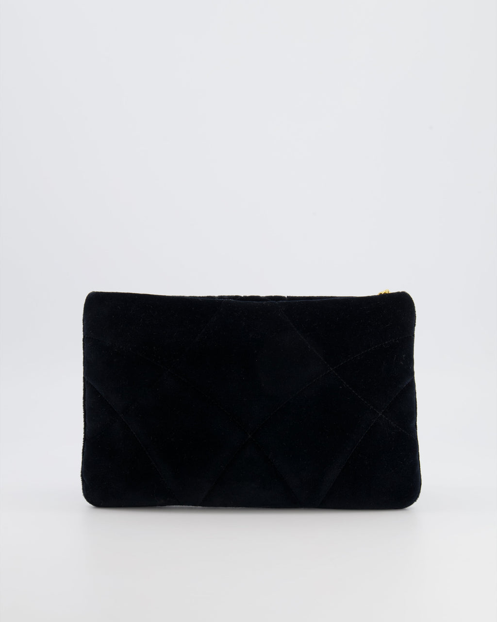 Dolce & Gabbana Black Velours Devotion Clutch Bag with Gold Heart Detail RRP £995
