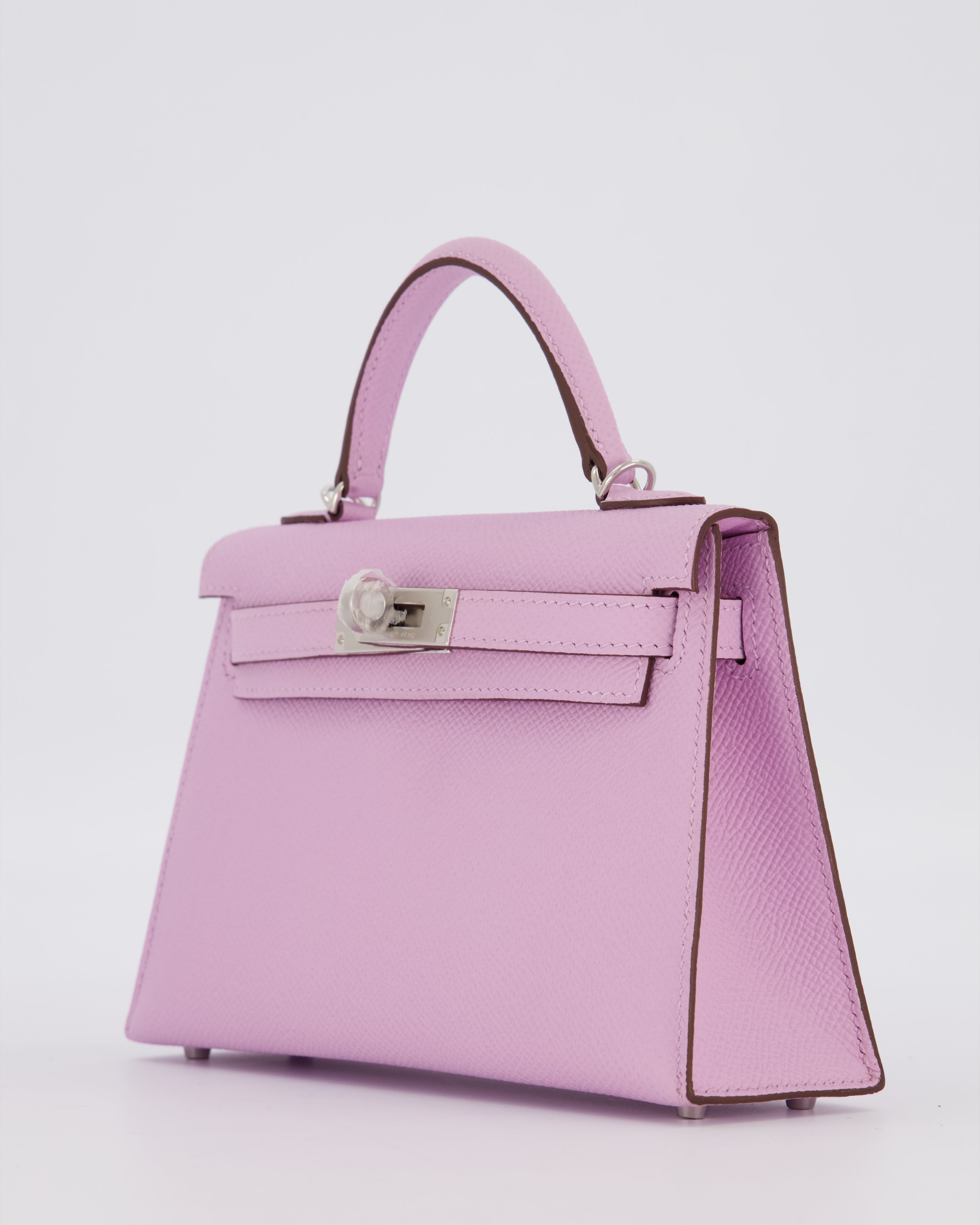 *SUPER RARE* Hermès Mini Kelly II 20 Bag in Guimauve Epsom Leather with Palladium Hardware