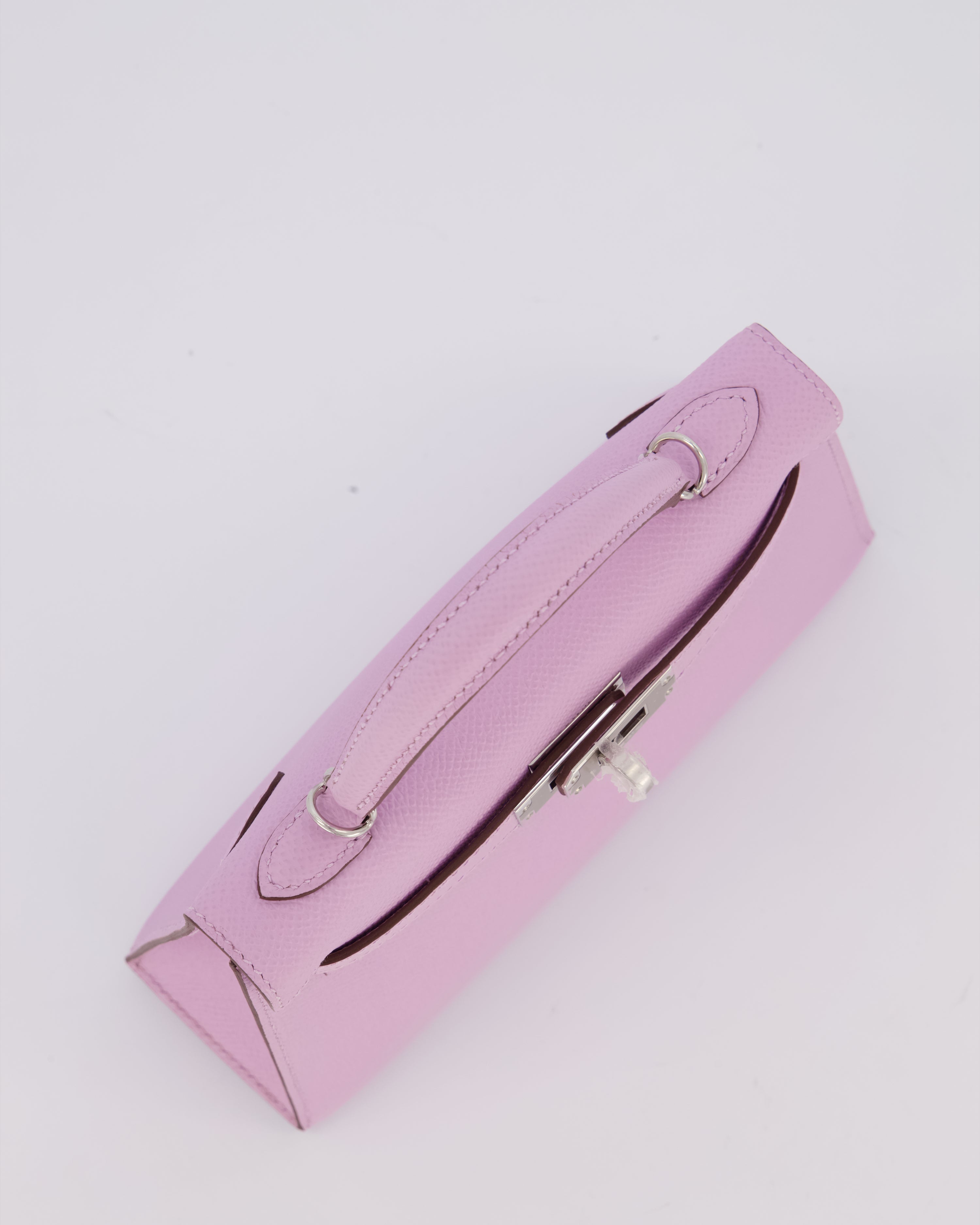 *SUPER RARE* Hermès Mini Kelly II 20 Bag in Guimauve Epsom Leather with Palladium Hardware