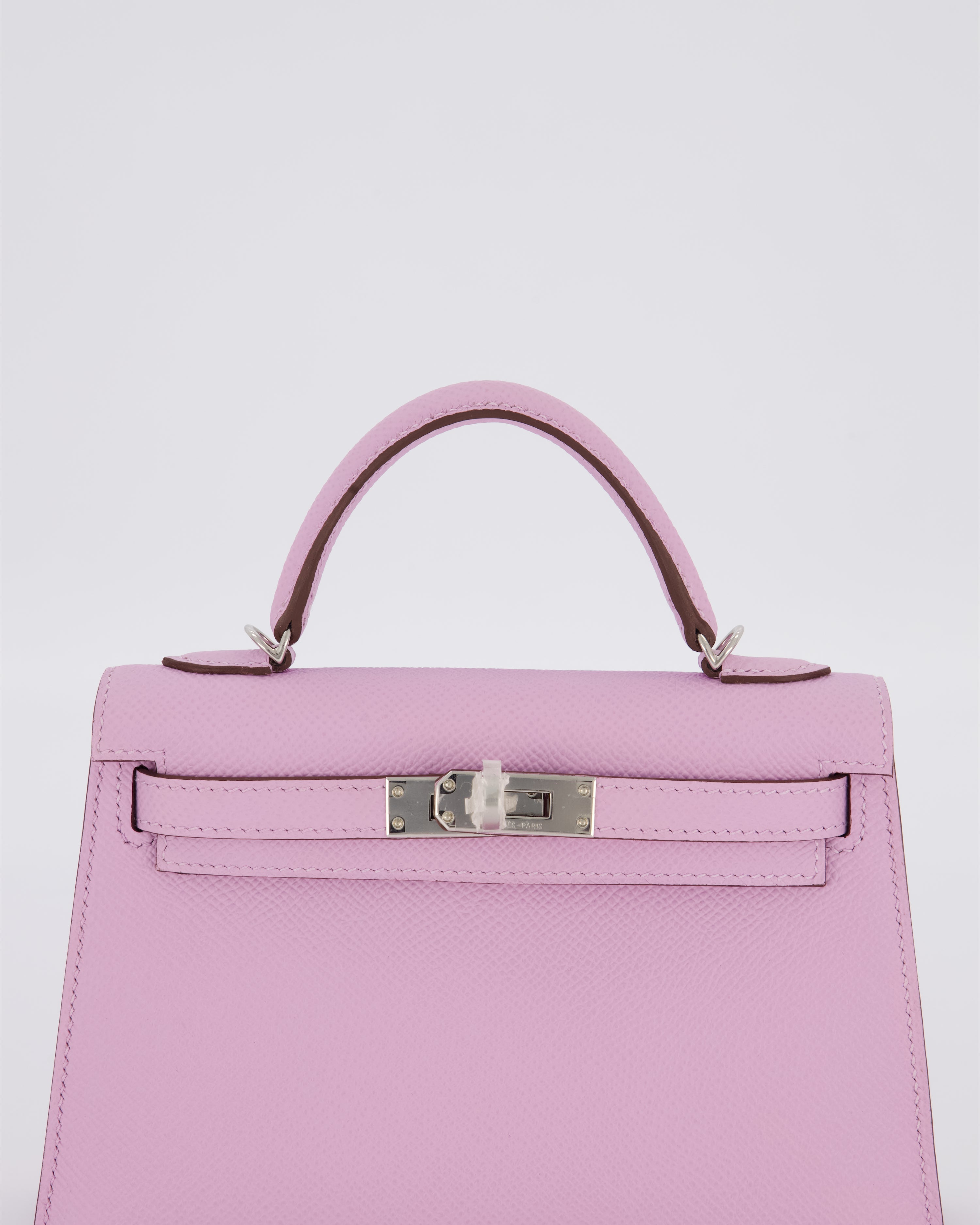 *SUPER RARE* Hermès Mini Kelly II 20 Bag in Guimauve Epsom Leather with Palladium Hardware