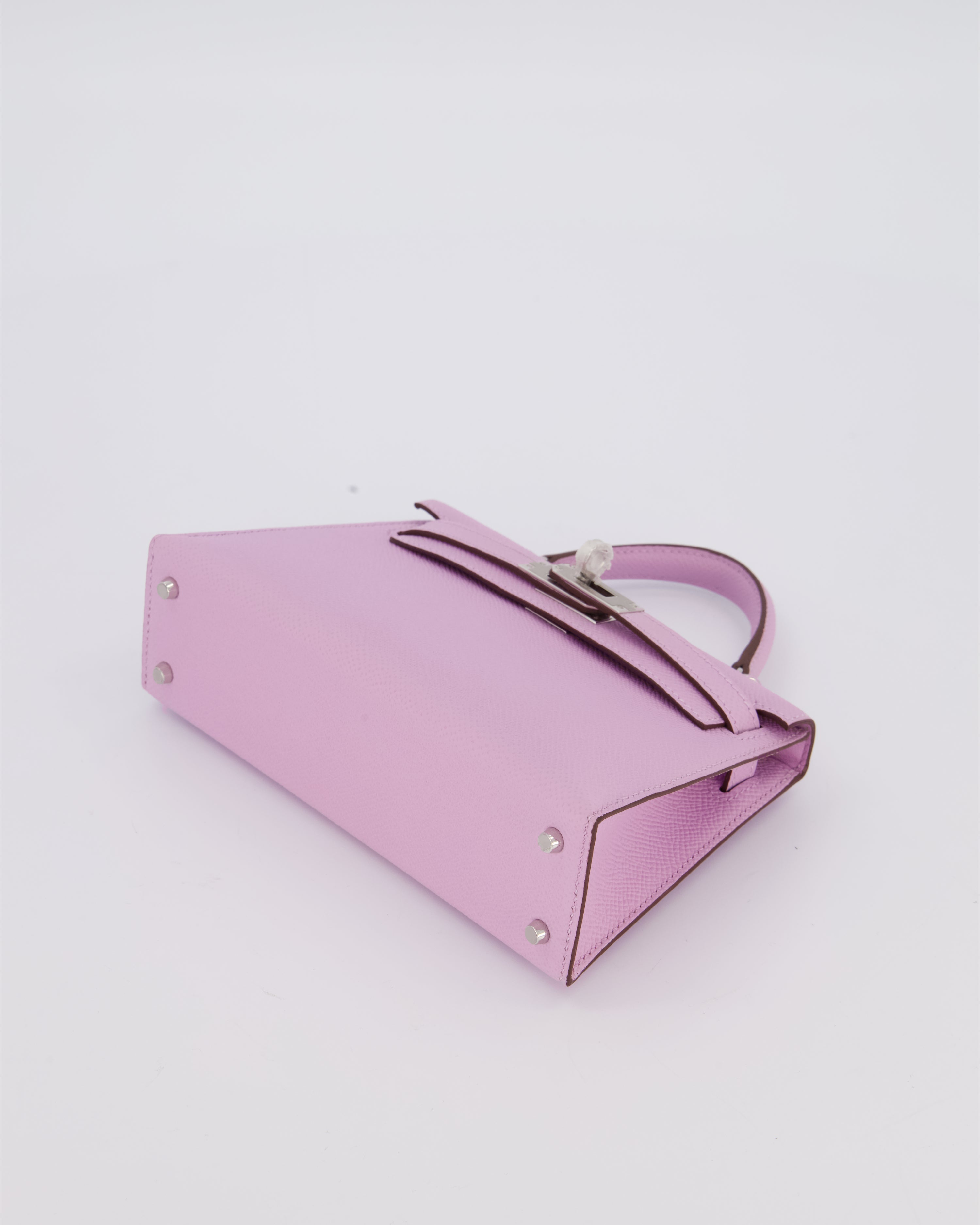 *SUPER RARE* Hermès Mini Kelly II 20 Bag in Guimauve Epsom Leather with Palladium Hardware
