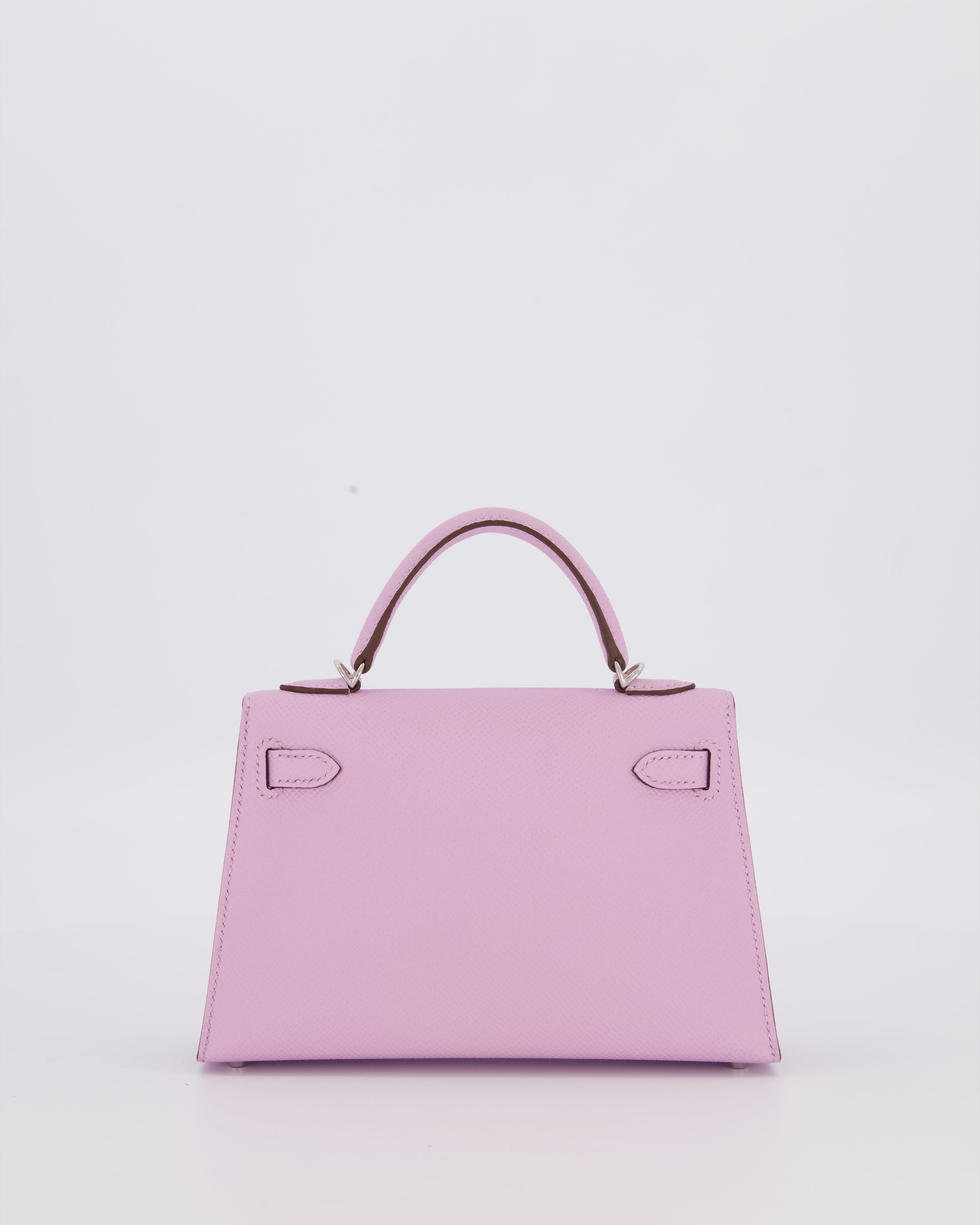 *SUPER RARE* Hermès Mini Kelly II 20 Bag in Guimauve Epsom Leather with Palladium Hardware