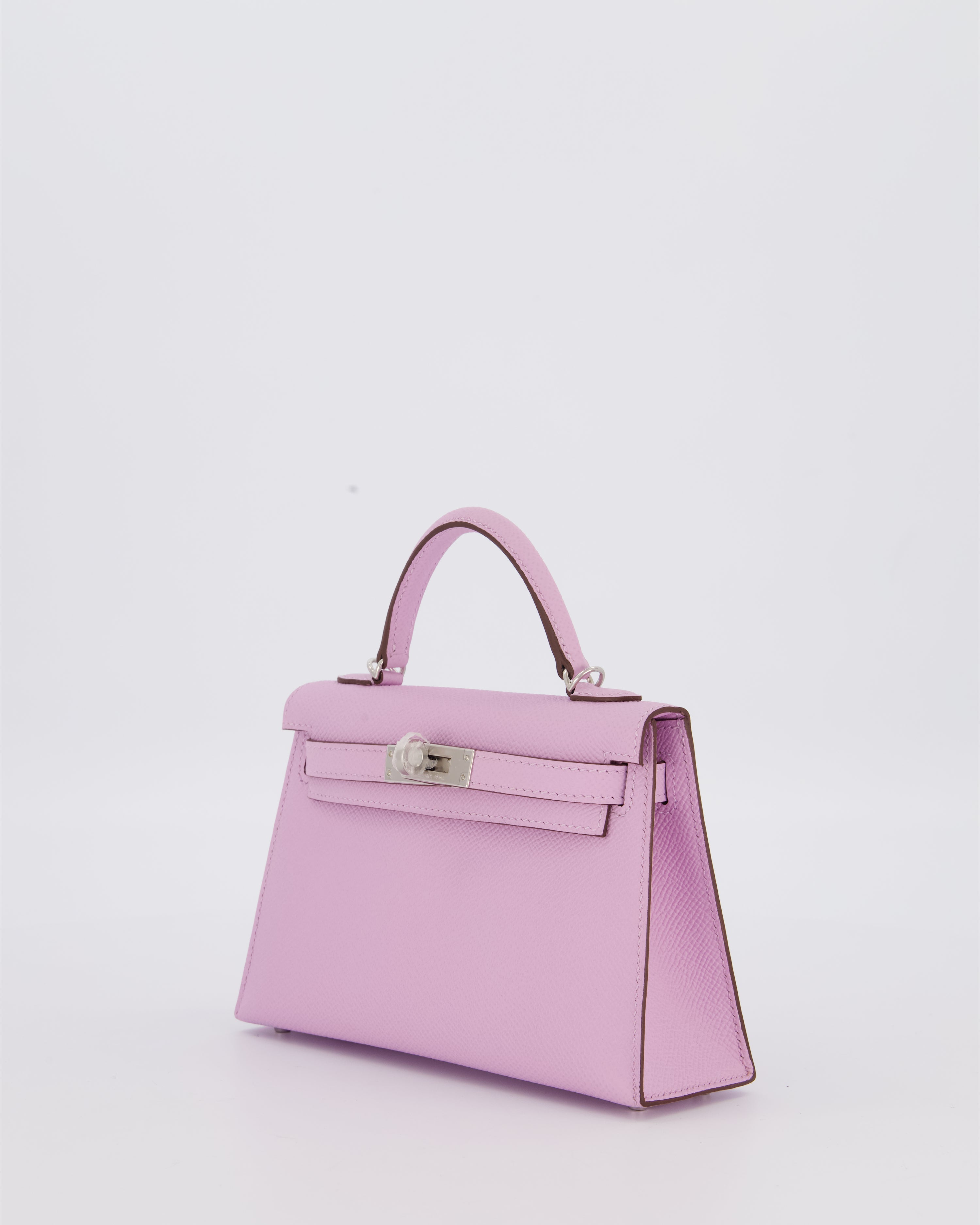 *SUPER RARE* Hermès Mini Kelly II 20 Bag in Guimauve Epsom Leather with Palladium Hardware