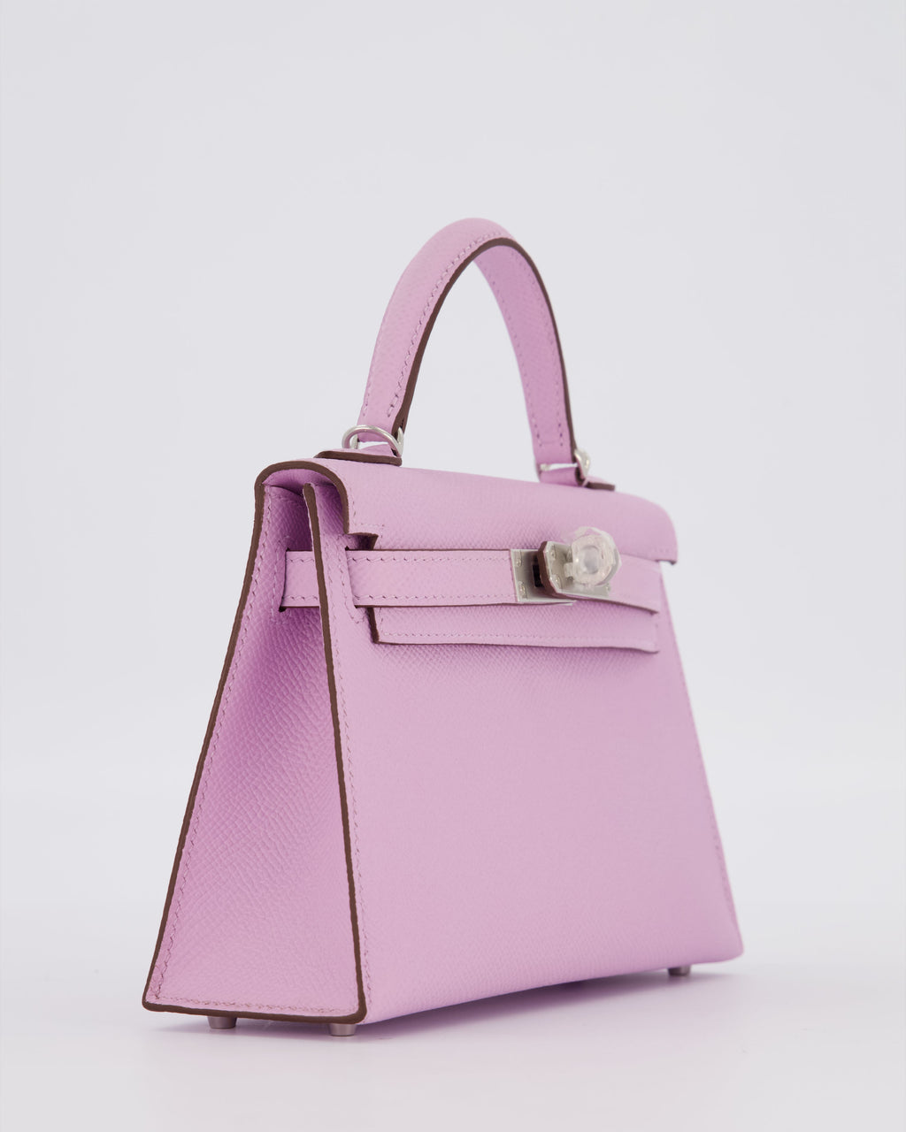 *SUPER RARE* Hermès Mini Kelly II 20 Bag in Guimauve Epsom Leather with Palladium Hardware