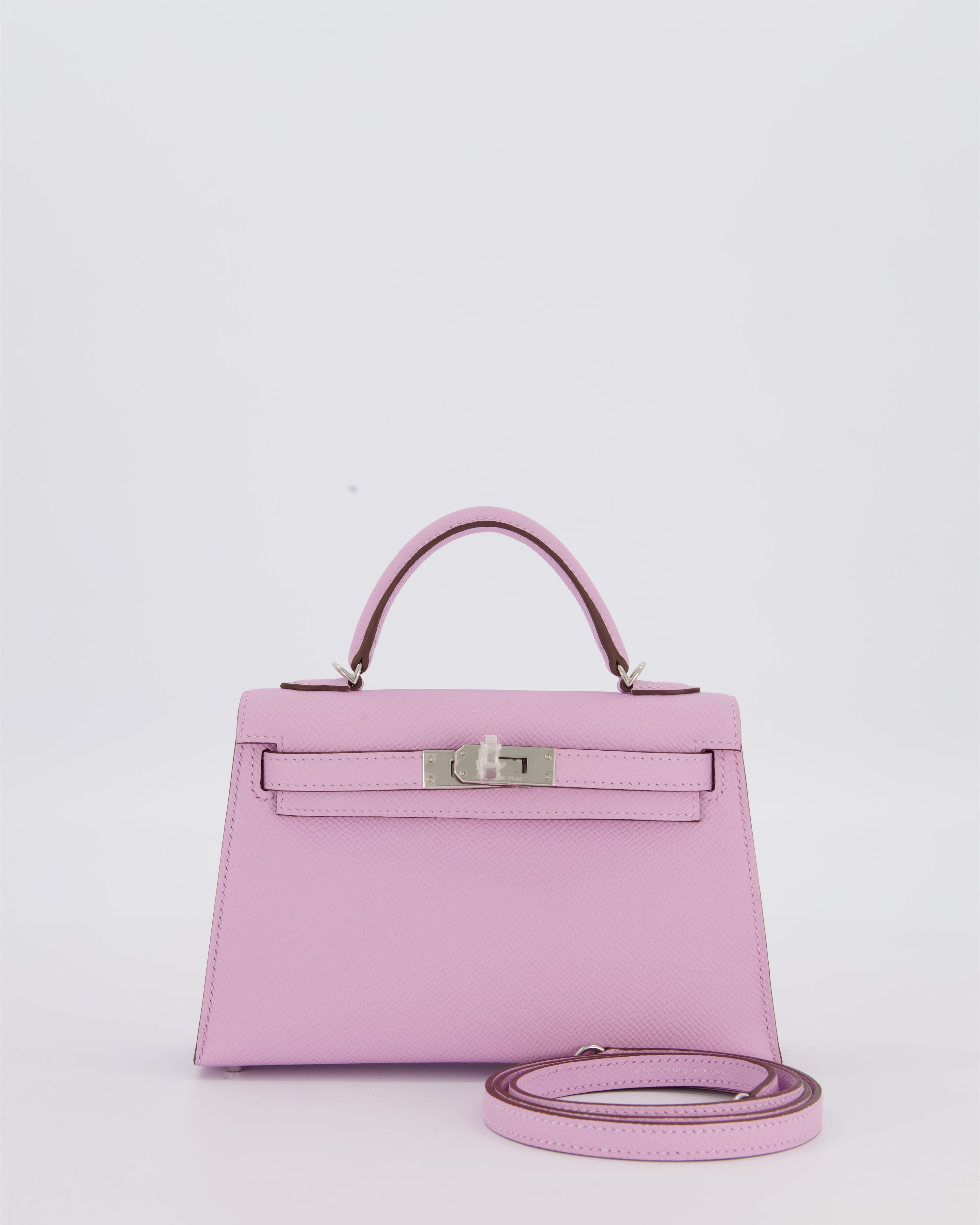 *SUPER RARE* Hermès Mini Kelly II 20 Bag in Guimauve Epsom Leather with Palladium Hardware
