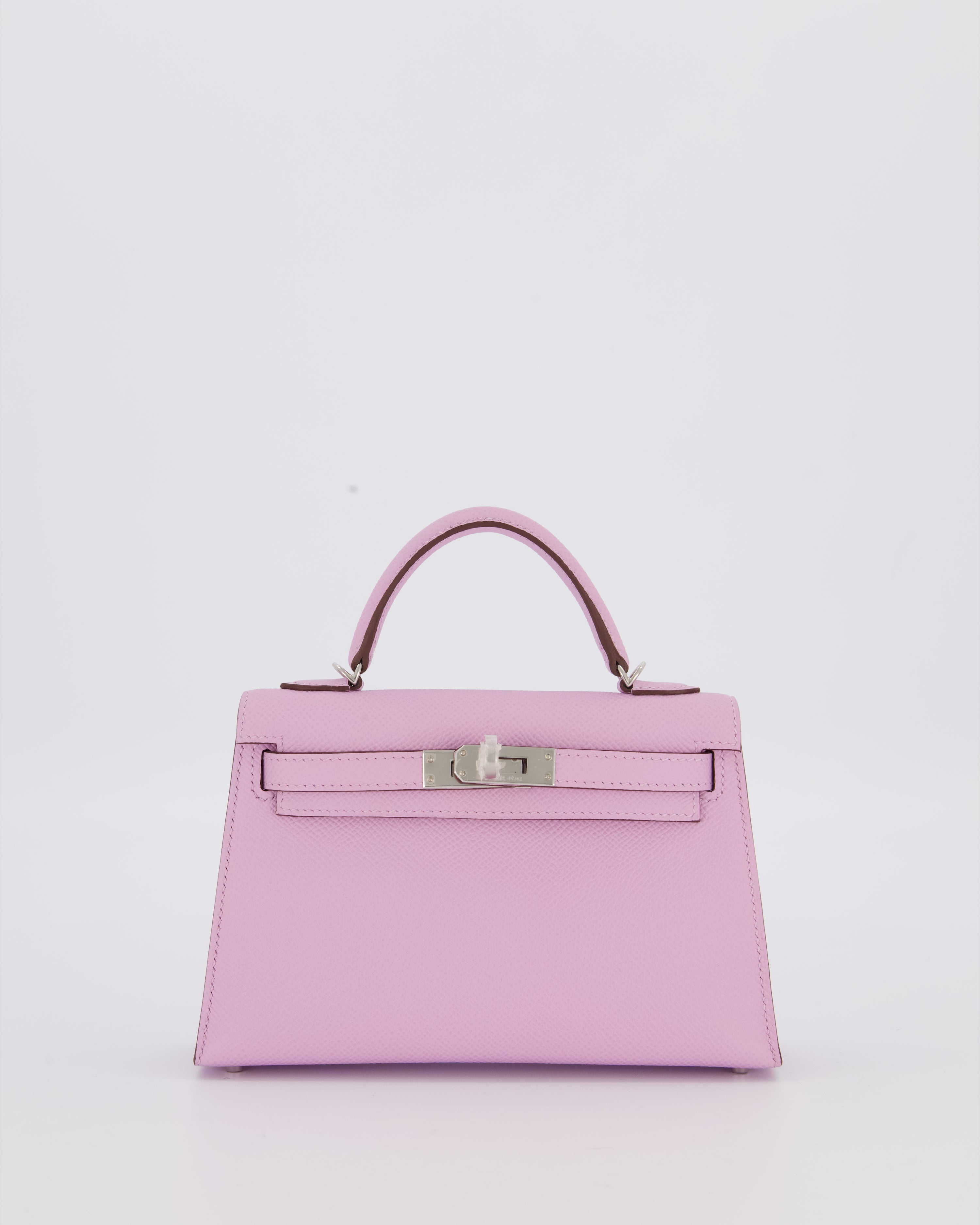 *SUPER RARE* Hermès Mini Kelly II 20 Bag in Guimauve Epsom Leather with Palladium Hardware