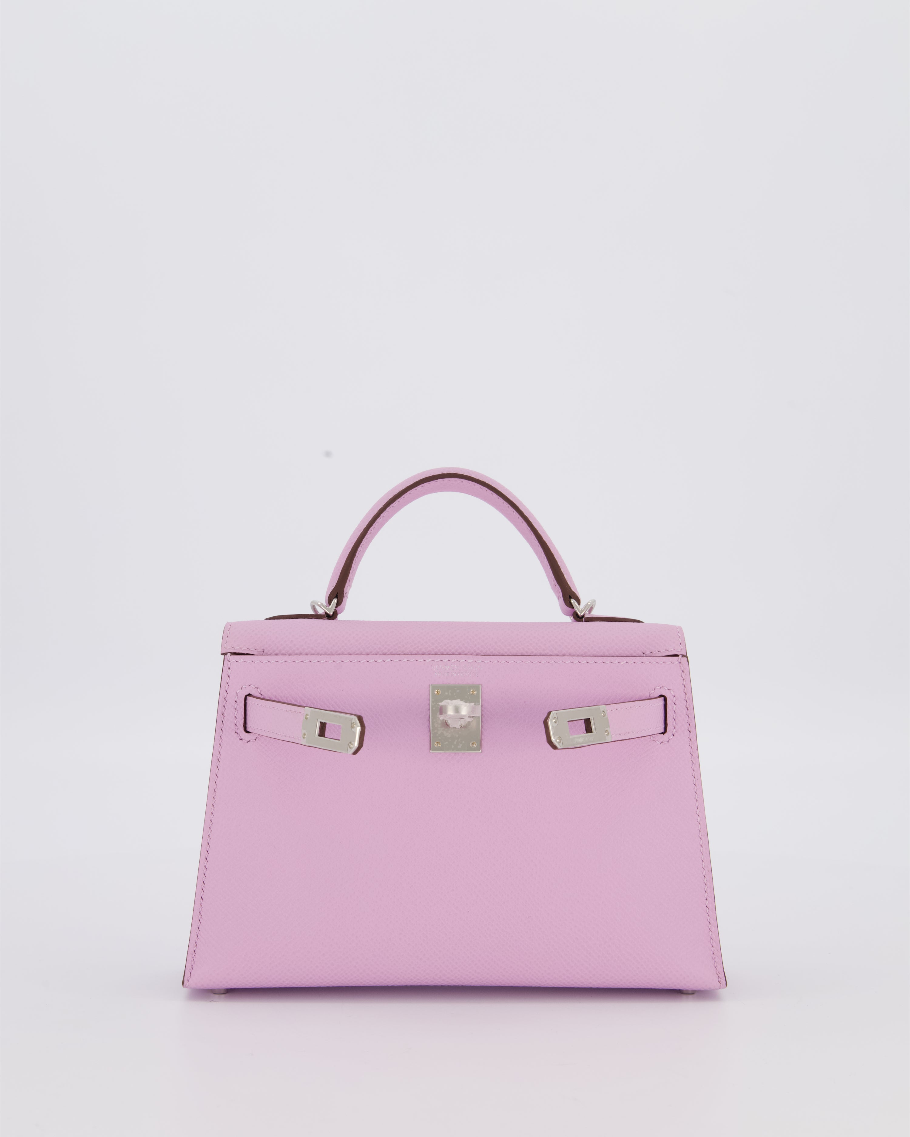 *SUPER RARE* Hermès Mini Kelly II 20 Bag in Guimauve Epsom Leather with Palladium Hardware