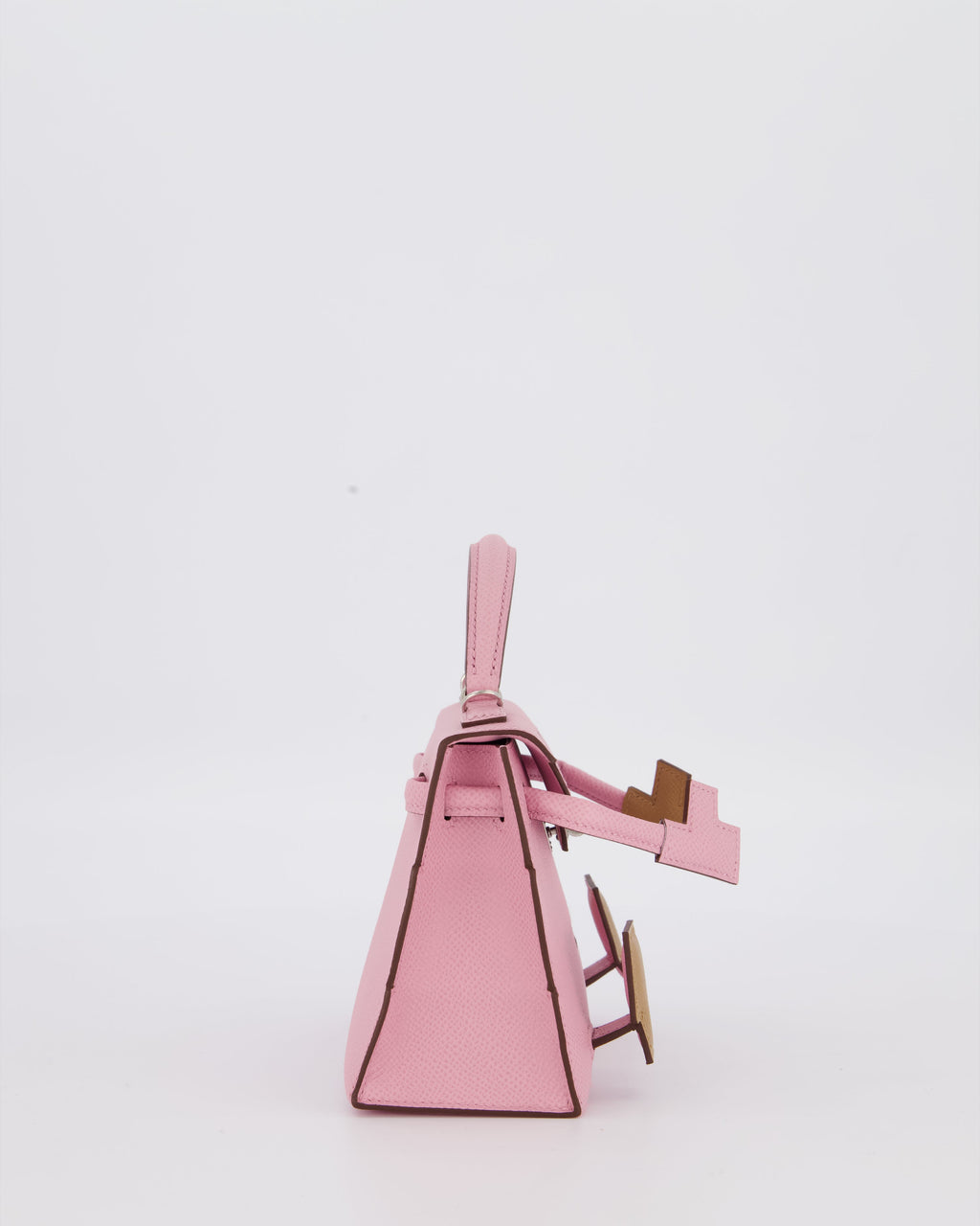 *EXTRA RARE* Hermès Mini Kelly Doll Picto 20 Bag in Mauve Sylvestre, Chai & Lime Epsom Leather with Palladium Hardware