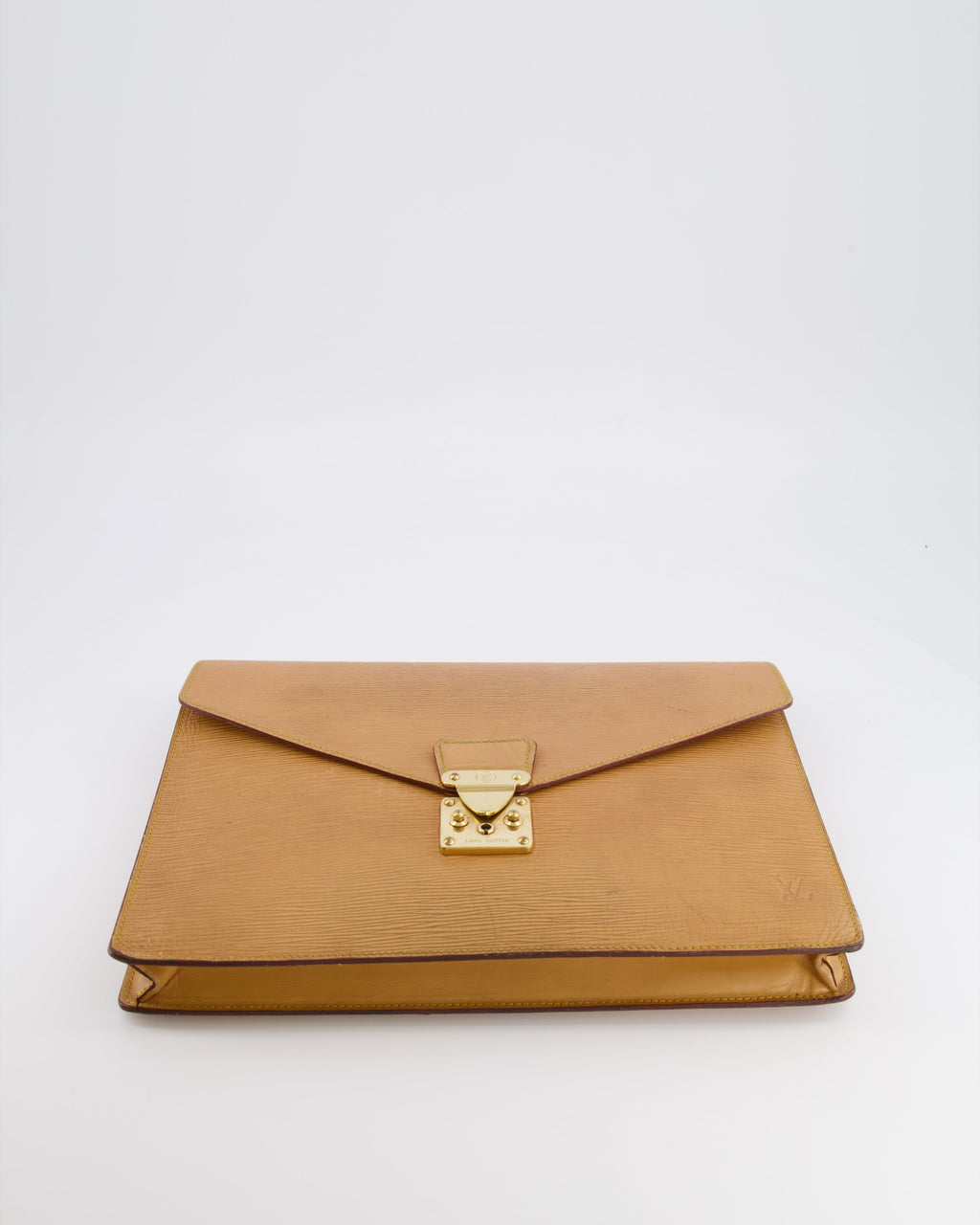 Louis Vuitton Beige Epi Leather Large Pouch Bag with Gold Hardware