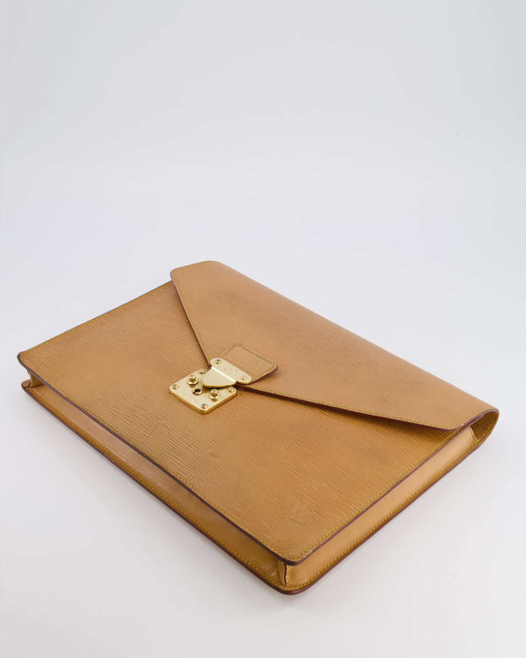 Louis Vuitton Beige Epi Leather Large Pouch Bag with Gold Hardware
