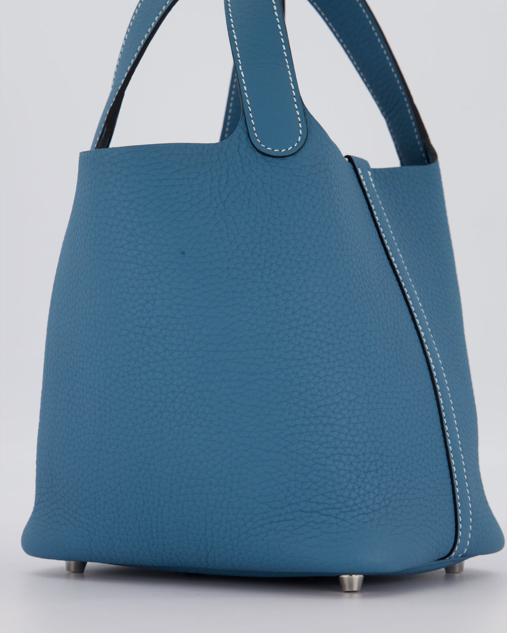 *HOT & RARE* Hermès Picotin Lock 18 Bag in Bleu Jean Taurillon Clemence Leather with Palladium Hardware