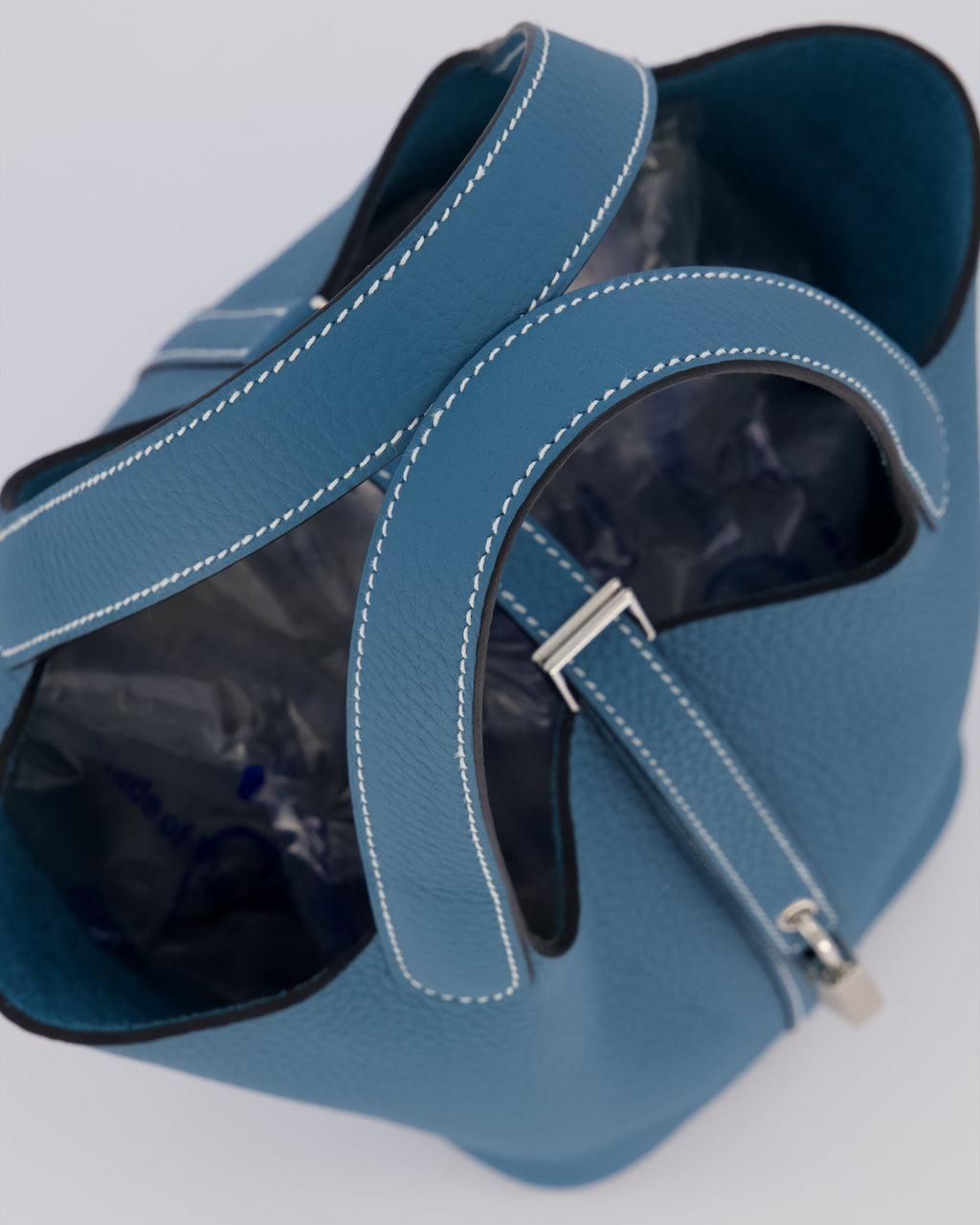 *HOT & RARE* Hermès Picotin Lock 18 Bag in Bleu Jean Taurillon Clemence Leather with Palladium Hardware
