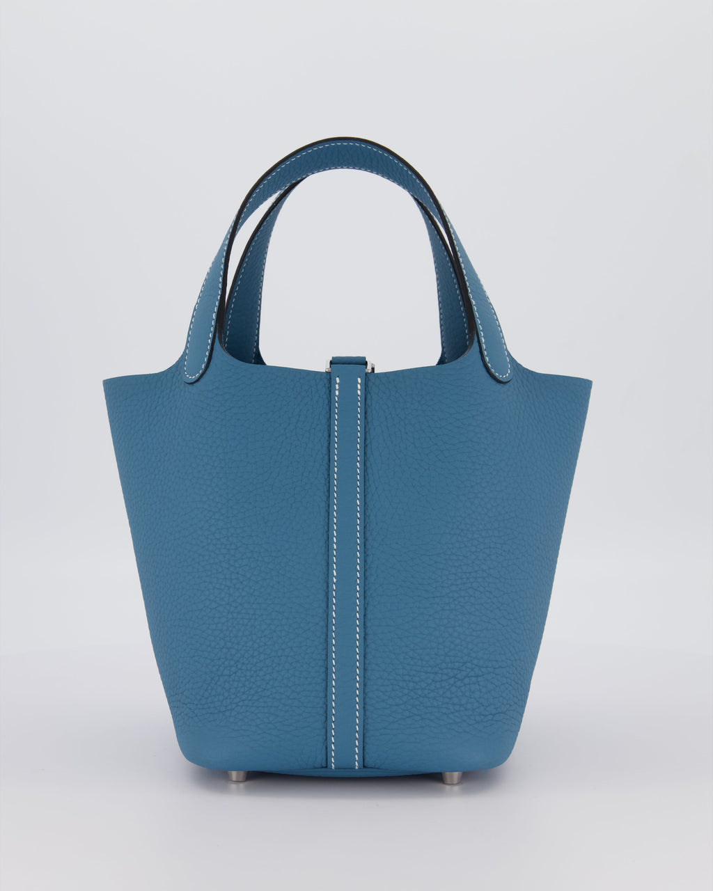 *HOT & RARE* Hermès Picotin Lock 18 Bag in Bleu Jean Taurillon Clemence Leather with Palladium Hardware