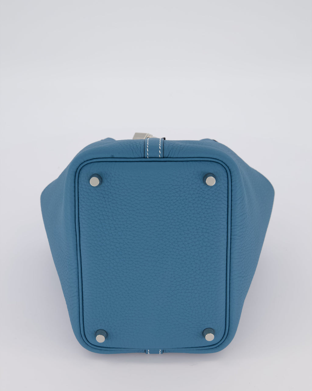 *HOT & RARE* Hermès Picotin Lock 18 Bag in Bleu Jean Taurillon Clemence Leather with Palladium Hardware