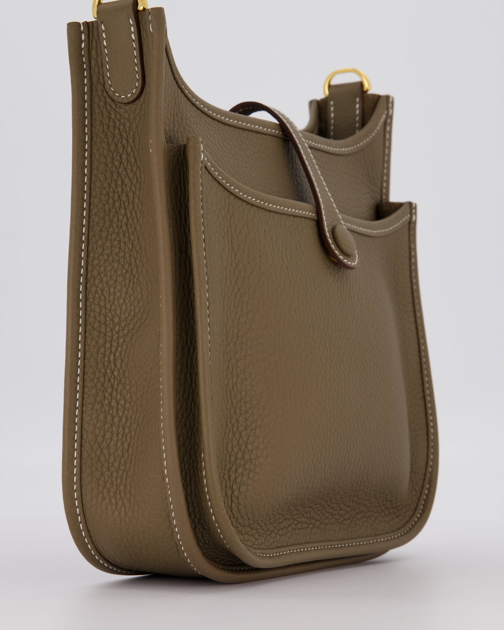 *HOT & RARE* Hermès Evelyne III 23 Bag in Etoupe Taurillon Clemence Leather with Gold Hardware
