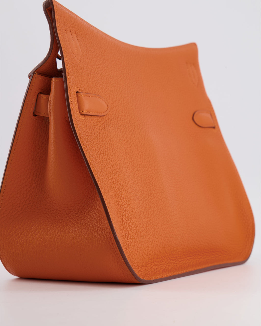 Hermès Jypsiere 28 Bag in Orange Clemence Leather with Palladium Hardware