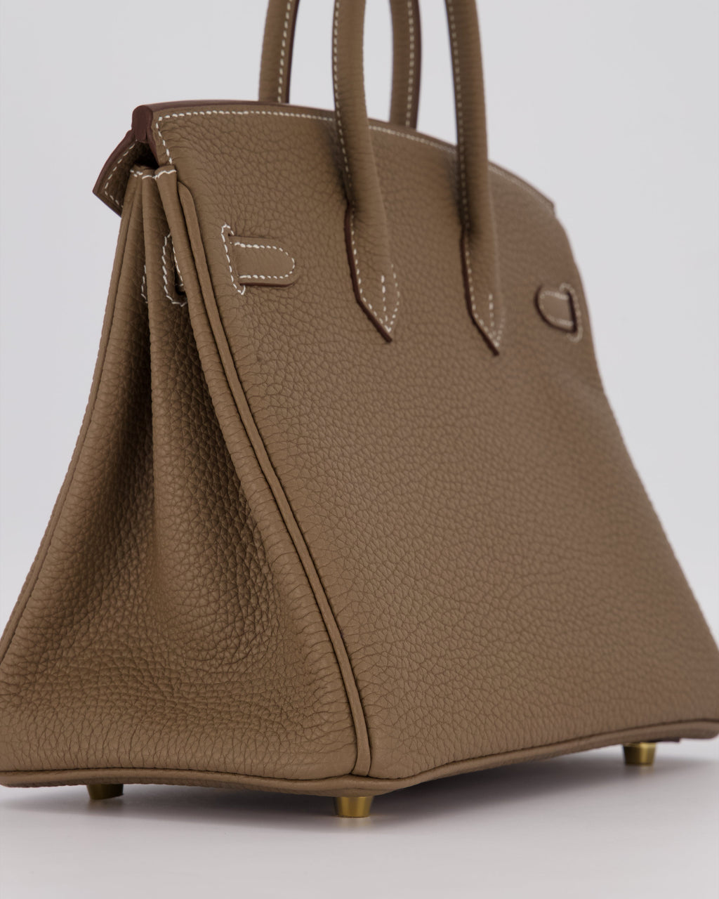 Hermès Birkin 25 Retourne Bag in Etoupe Togo Leather with Gold Hardware