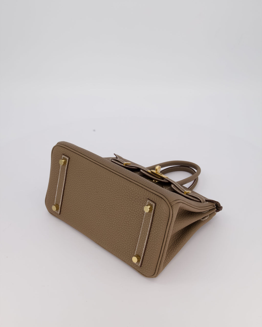 Hermès Birkin 25 Retourne Bag in Etoupe Togo Leather with Gold Hardware