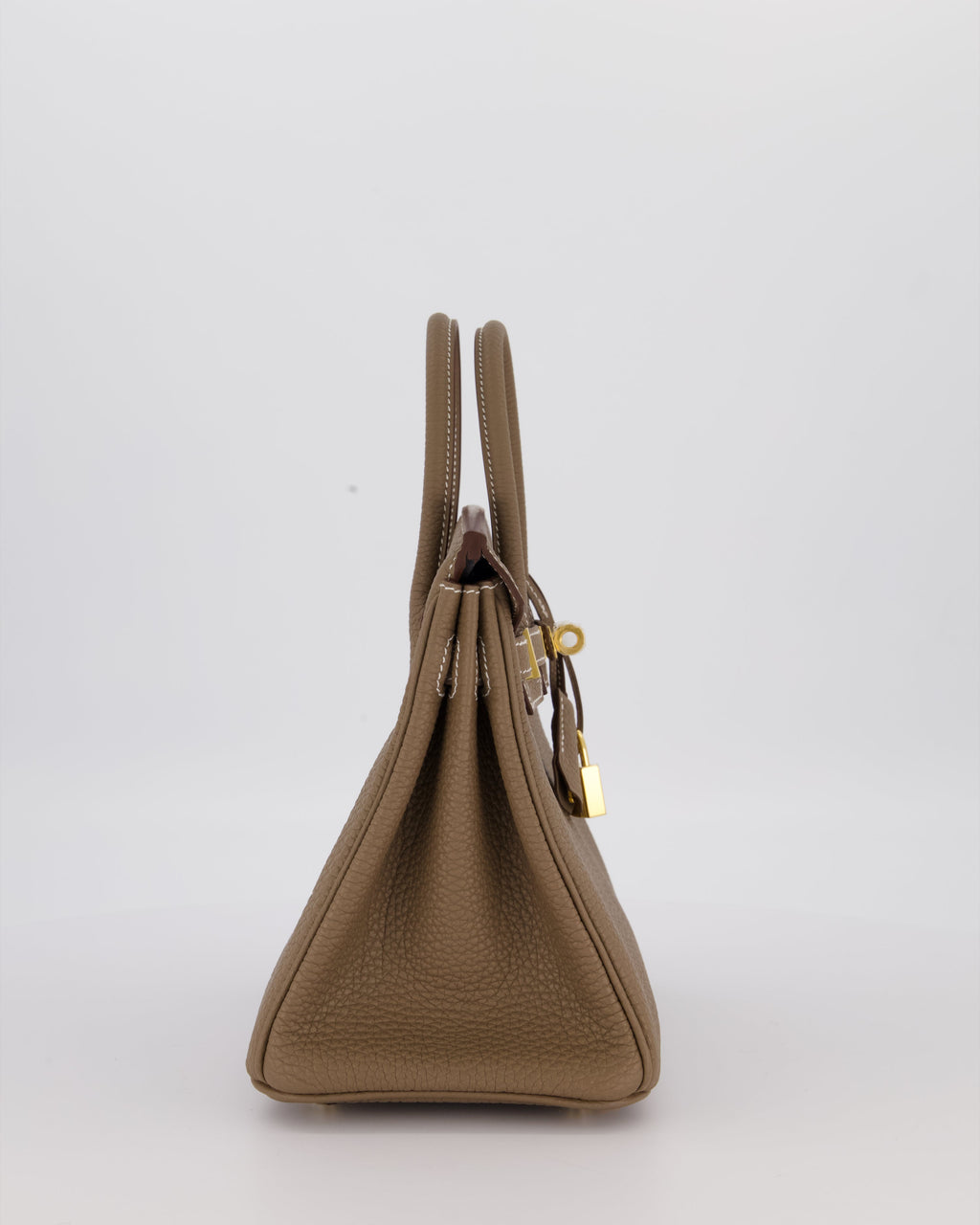 Hermès Birkin 25 Retourne Bag in Etoupe Togo Leather with Gold Hardware