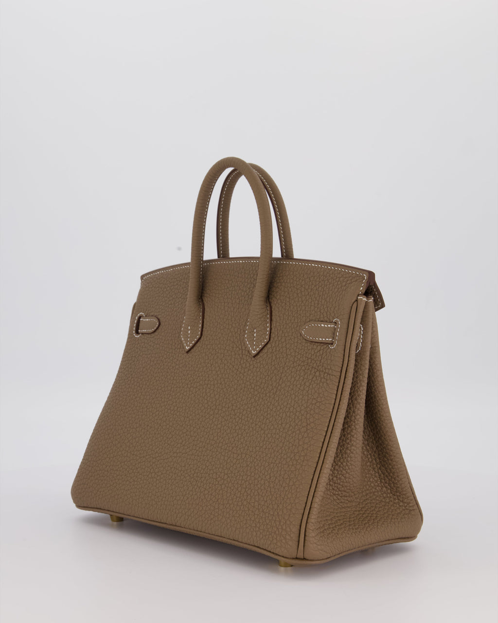 Hermès Birkin 25 Retourne Bag in Etoupe Togo Leather with Gold Hardware