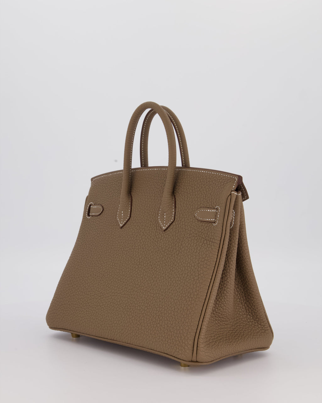 Hermès Birkin 25 Retourne Bag in Etoupe Togo Leather with Gold Hardware
