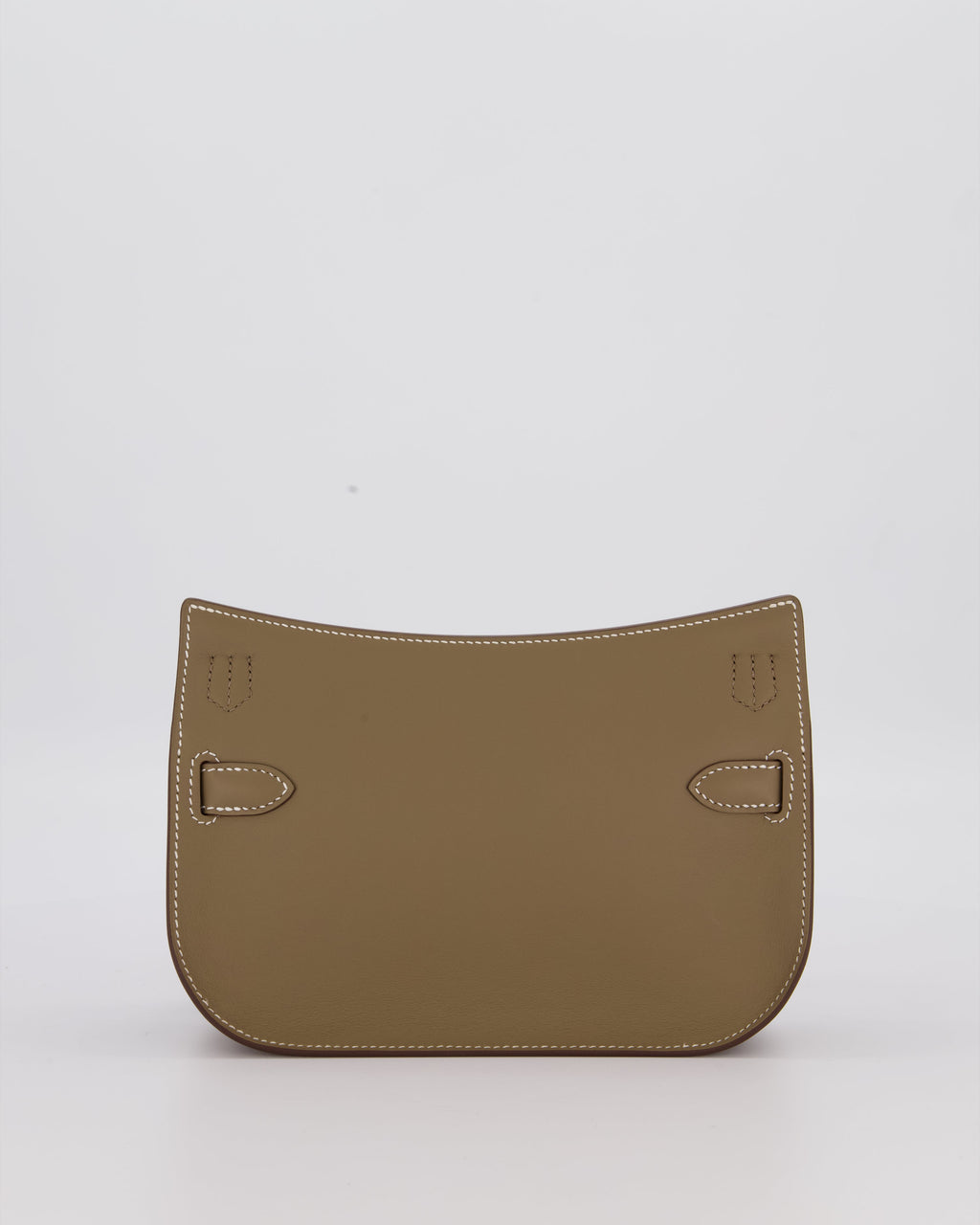 Hermès Mini Jypsiere Crossbody Bag in Etoupe Swift Leather with Palladium Hardware