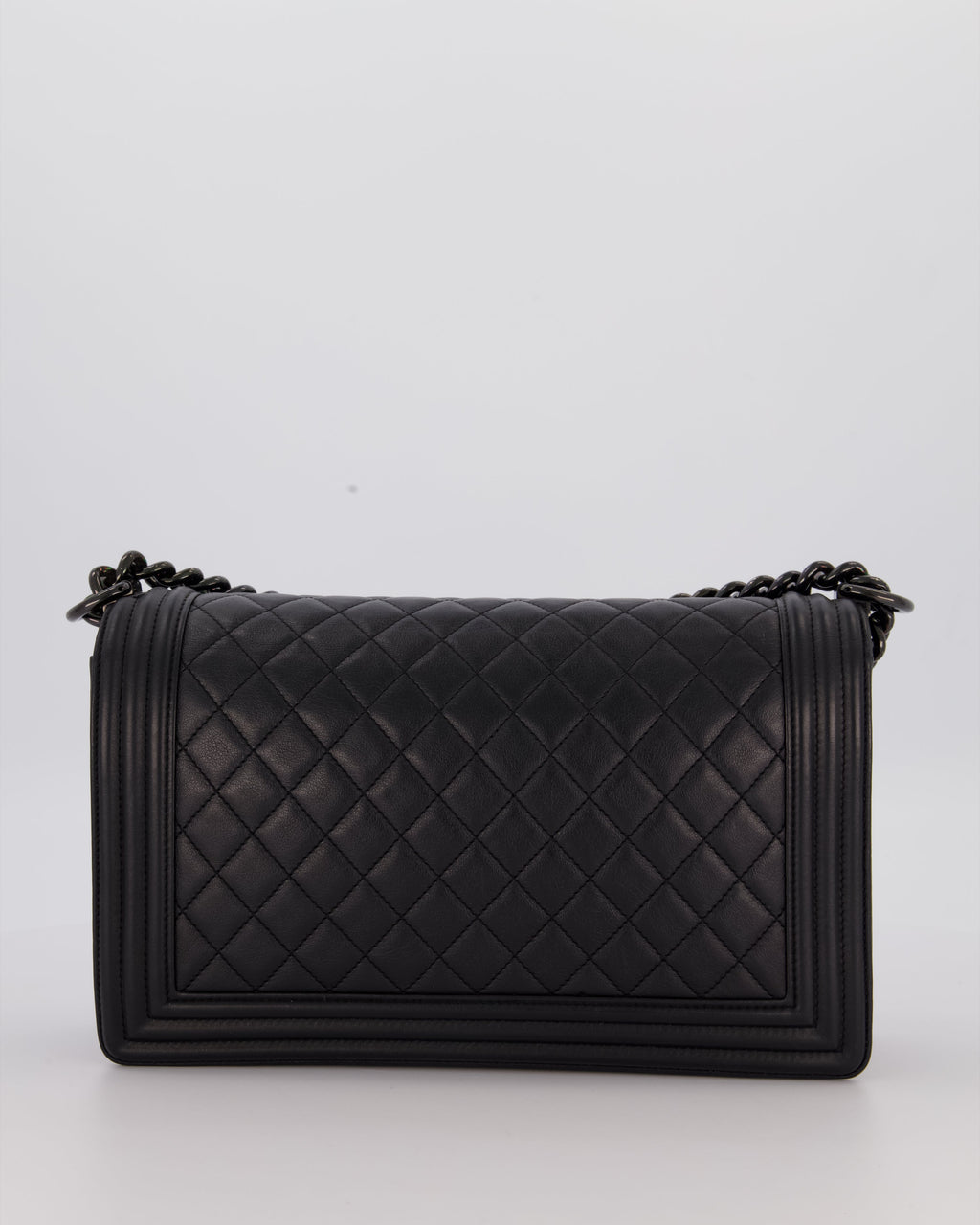 Chanel Black Medium Boy Bag in Calfskin Leather with So Black Hardware
