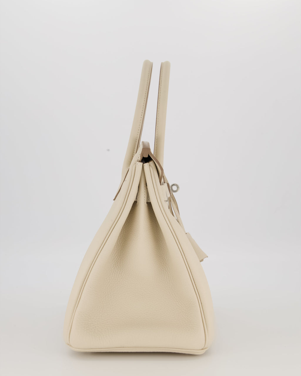 *SUPER RARE* Hermès Birkin 30 Retourne Bag in Craie Togo Leather with Palladium Hardware