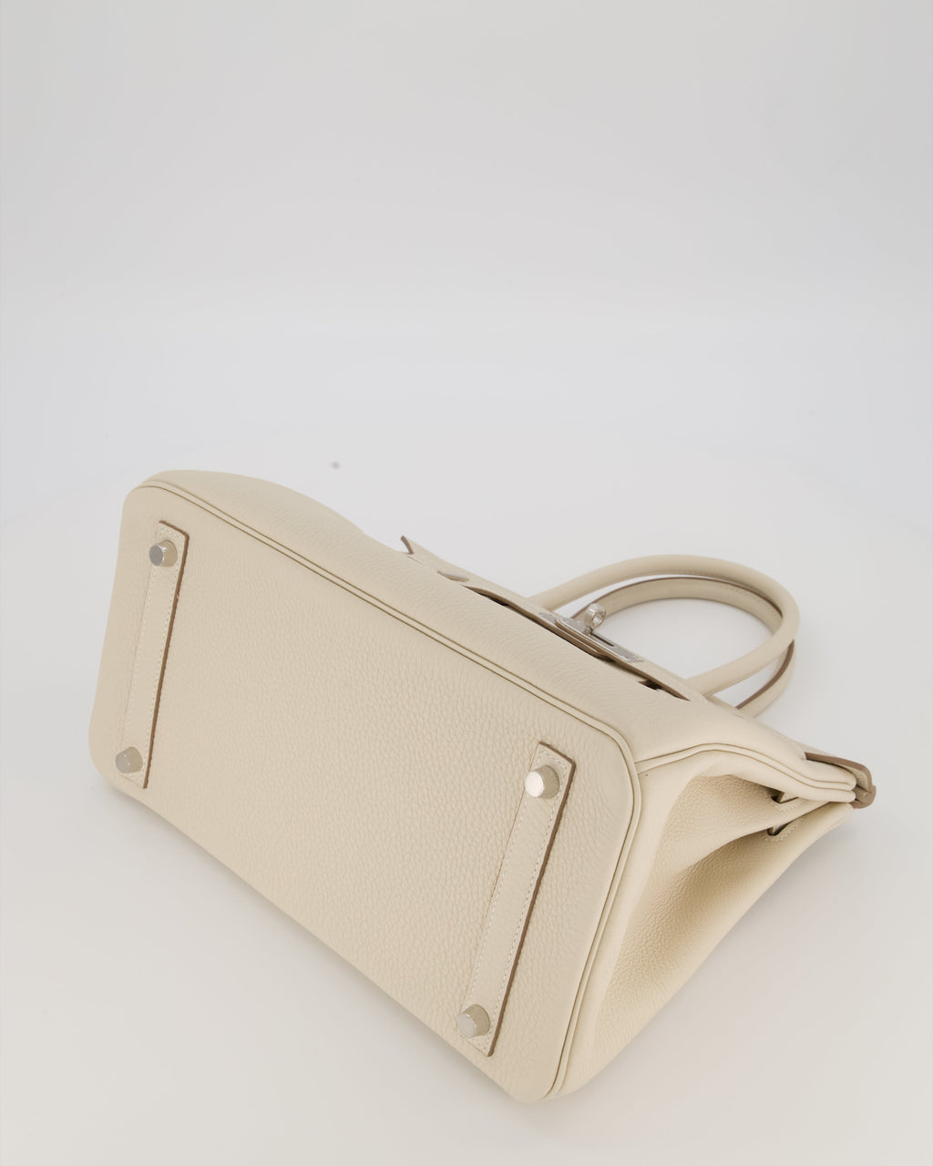 *SUPER RARE* Hermès Birkin 30 Retourne Bag in Craie Togo Leather with Palladium Hardware