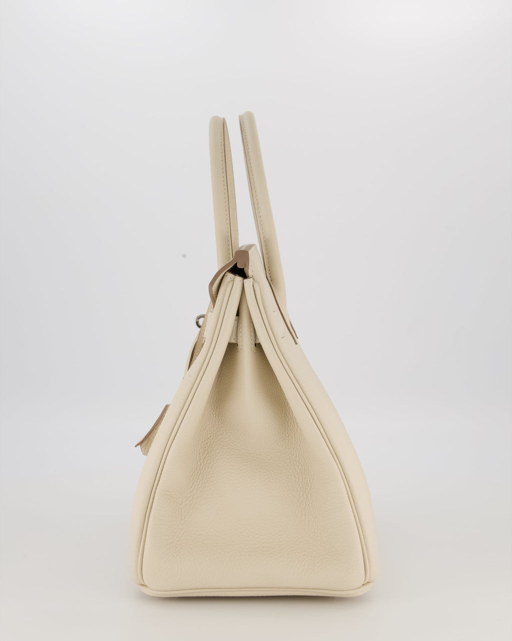 *SUPER RARE* Hermès Birkin 30 Retourne Bag in Craie Togo Leather with Palladium Hardware