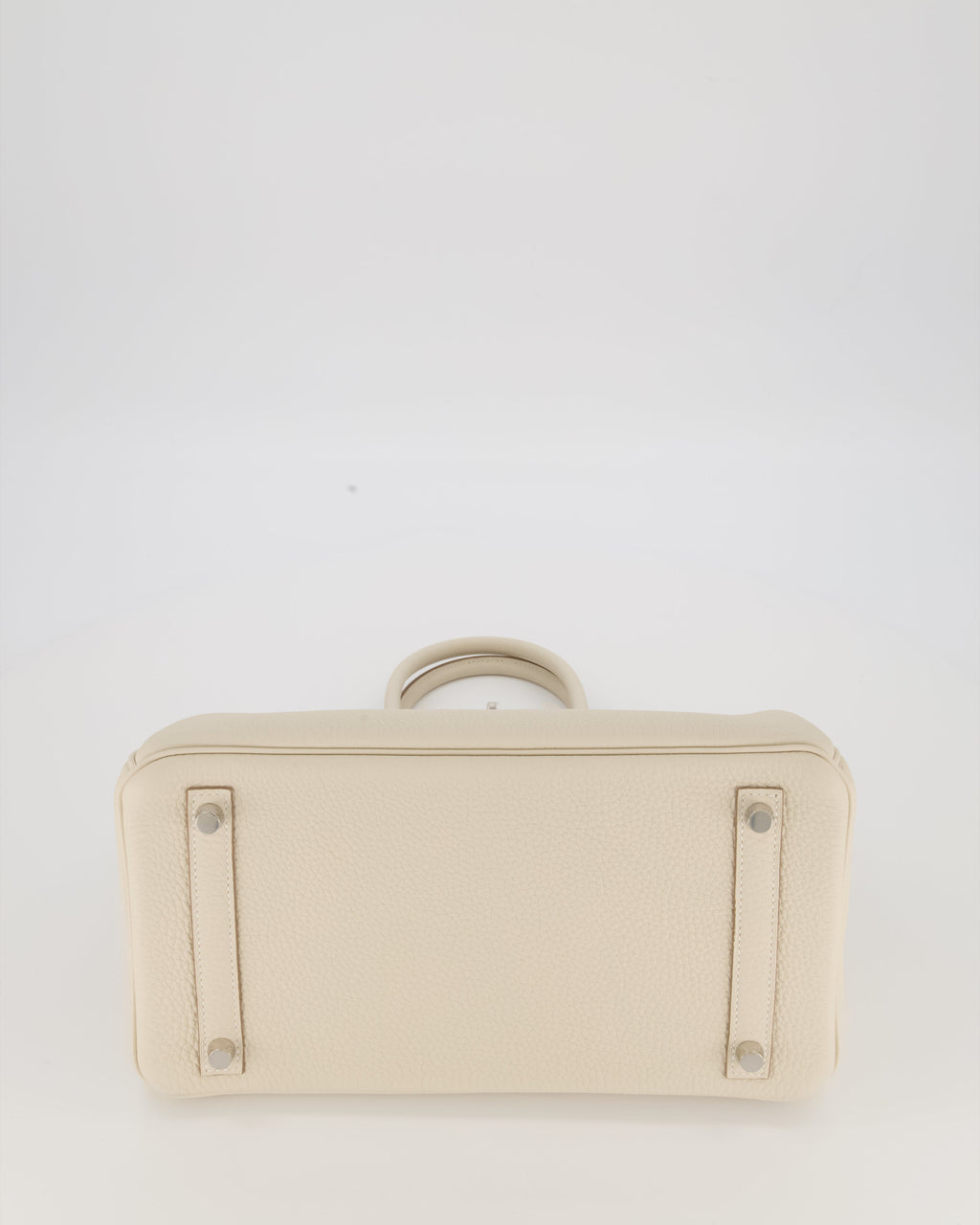 *SUPER RARE* Hermès Birkin 30 Retourne Bag in Craie Togo Leather with Palladium Hardware