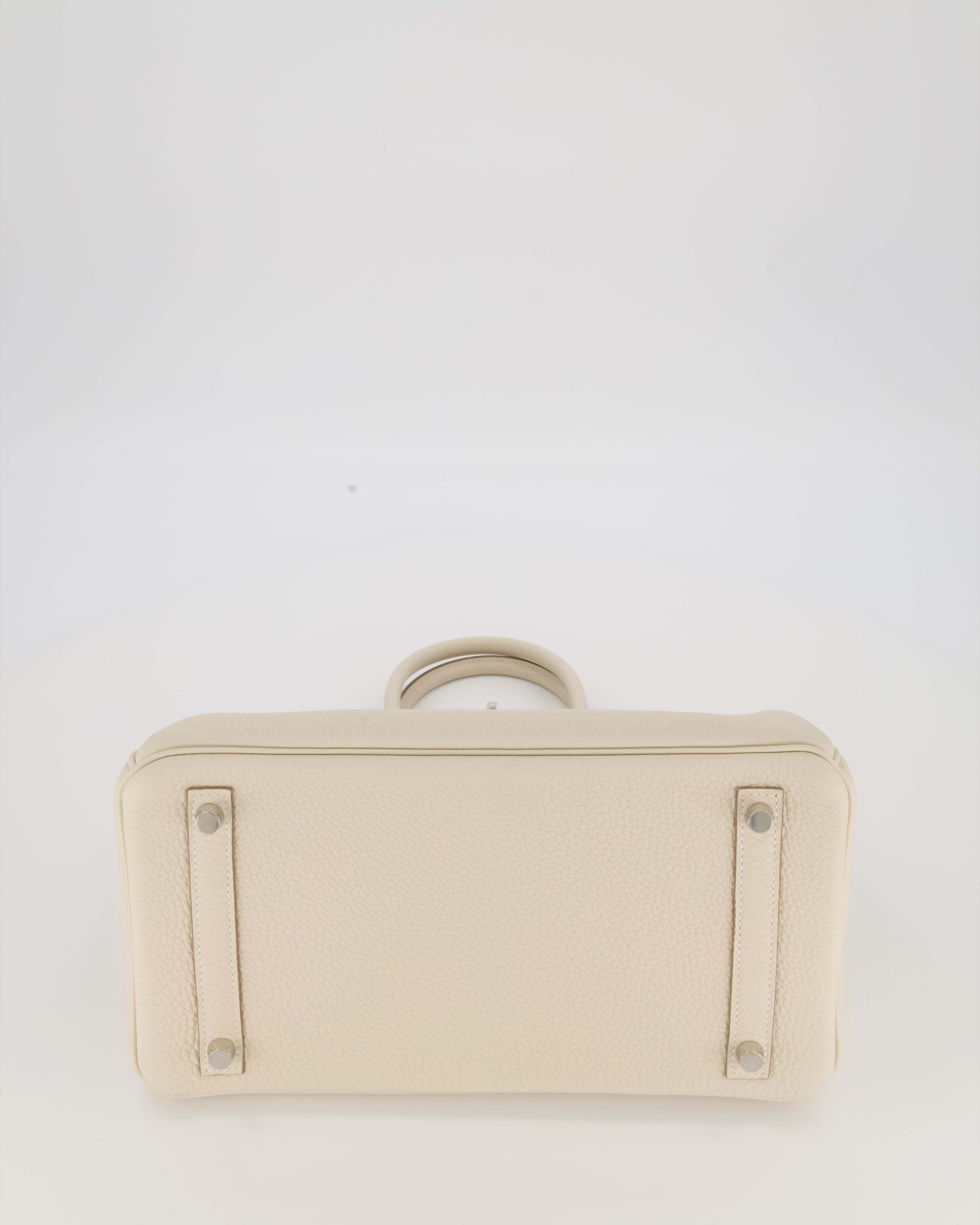 *SUPER RARE* Hermès Birkin 30 Retourne Bag in Craie Togo Leather with Palladium Hardware